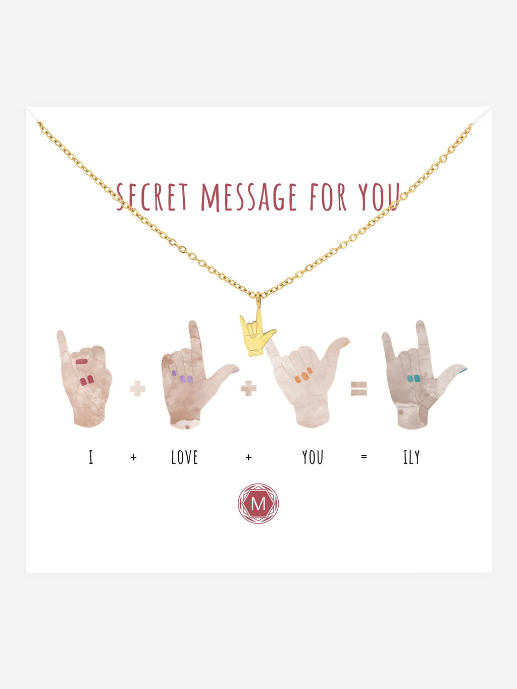 ´Secret Message for you´ Halskette Gold