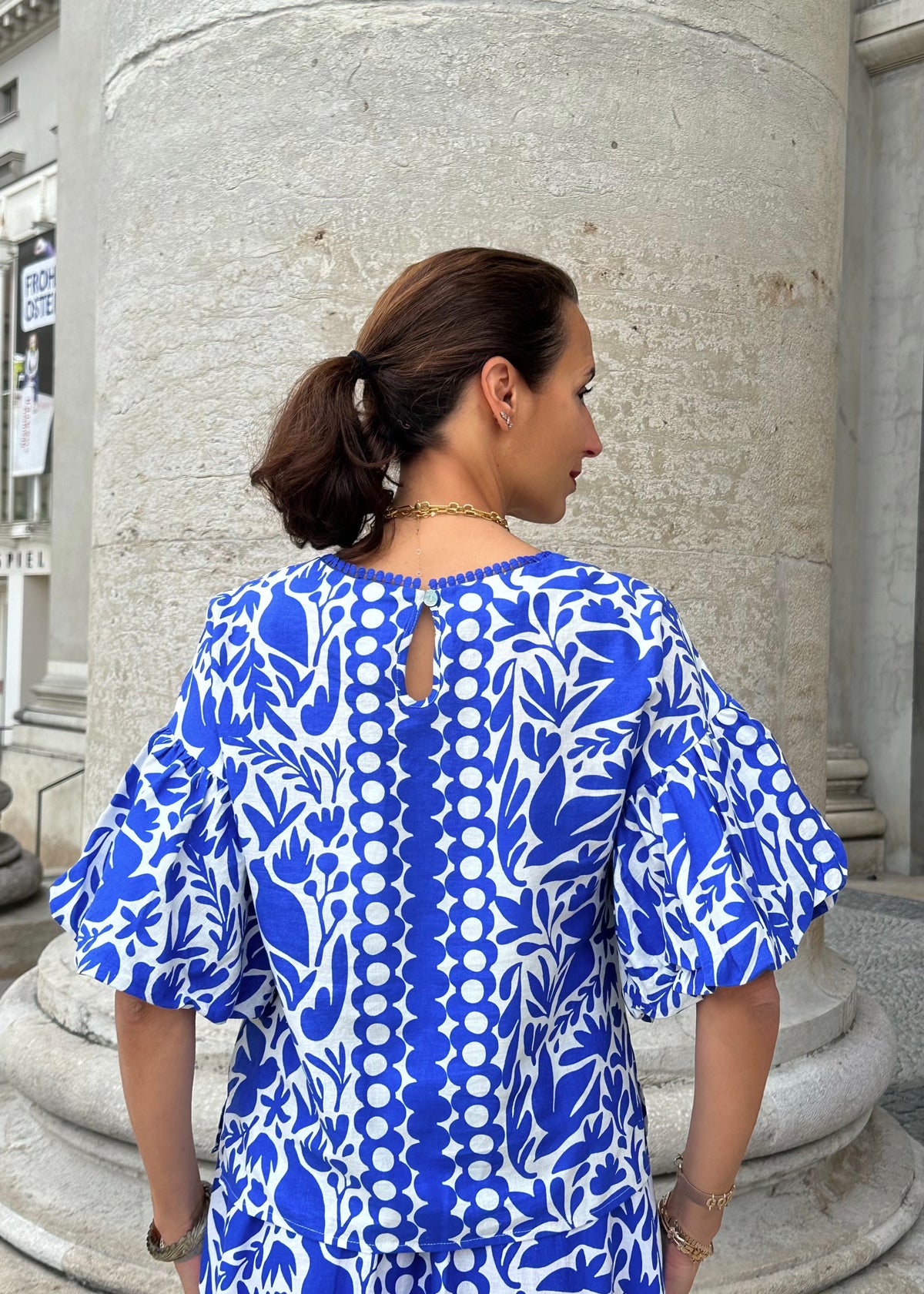 Leinentop &#39;Blau&#39;