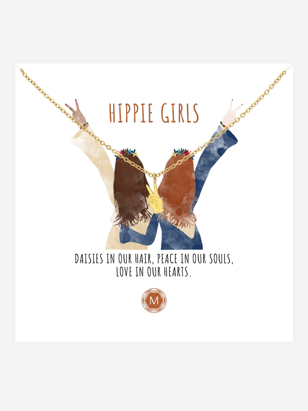 Hippie Girls Halskette Gold
