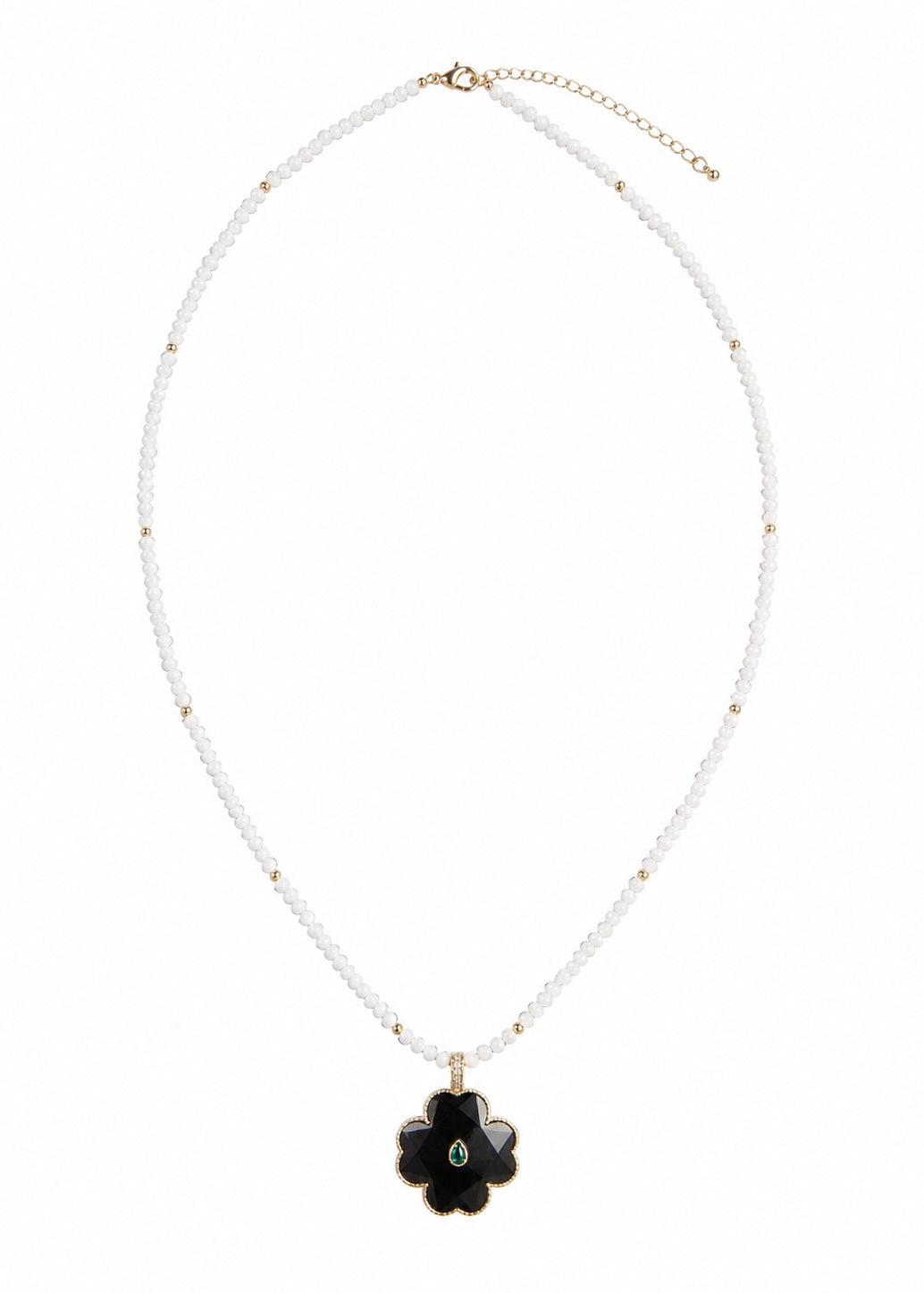 Kette 'Kleeblatt' Weiß