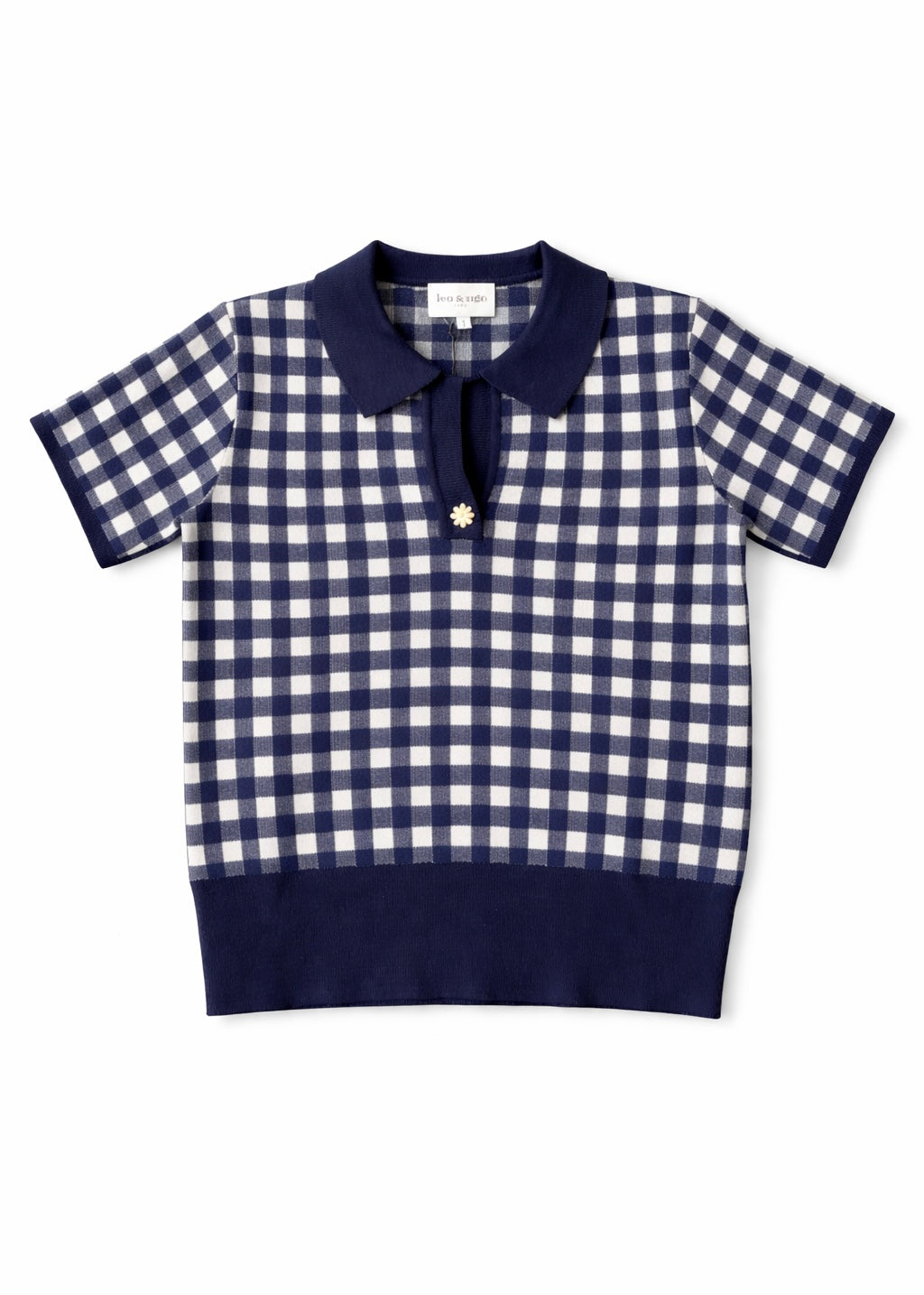 Strick-Poloshirt 'Check'