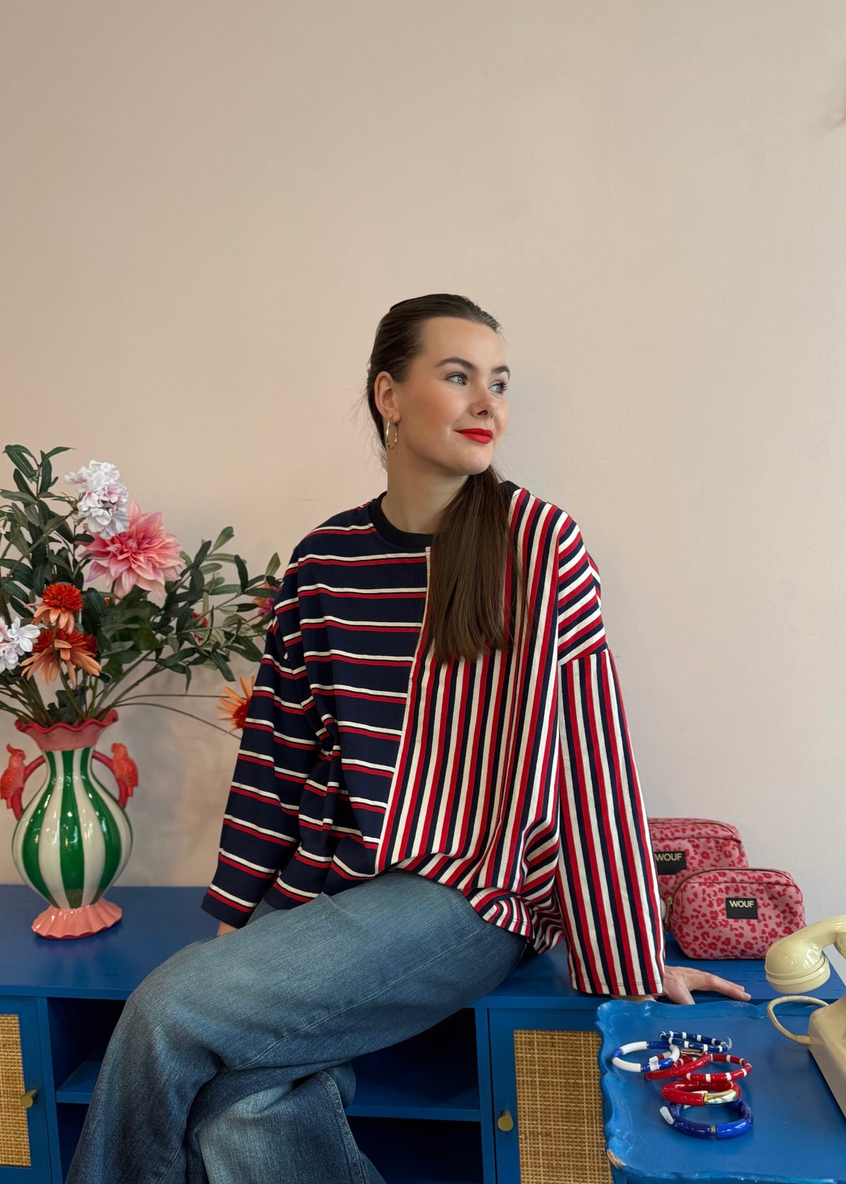 Sweatshirt 'Streifen'