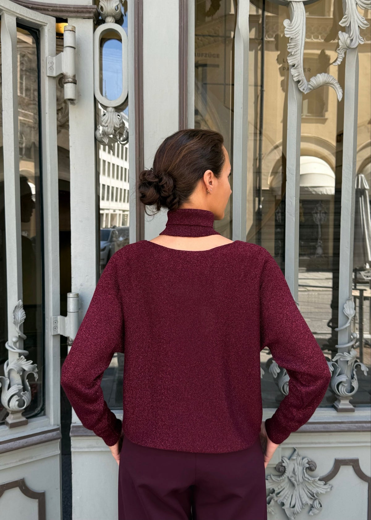 Strickpullover mit Rollkragendetail