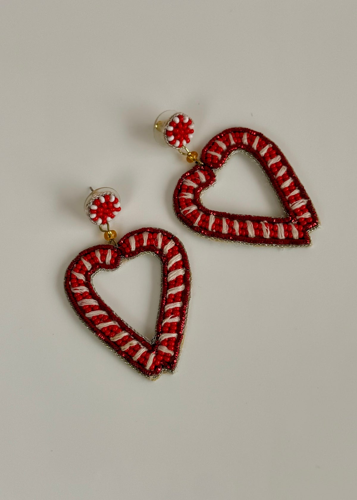 Ohrringe X-Mas 'Zuckerstangen Herz'