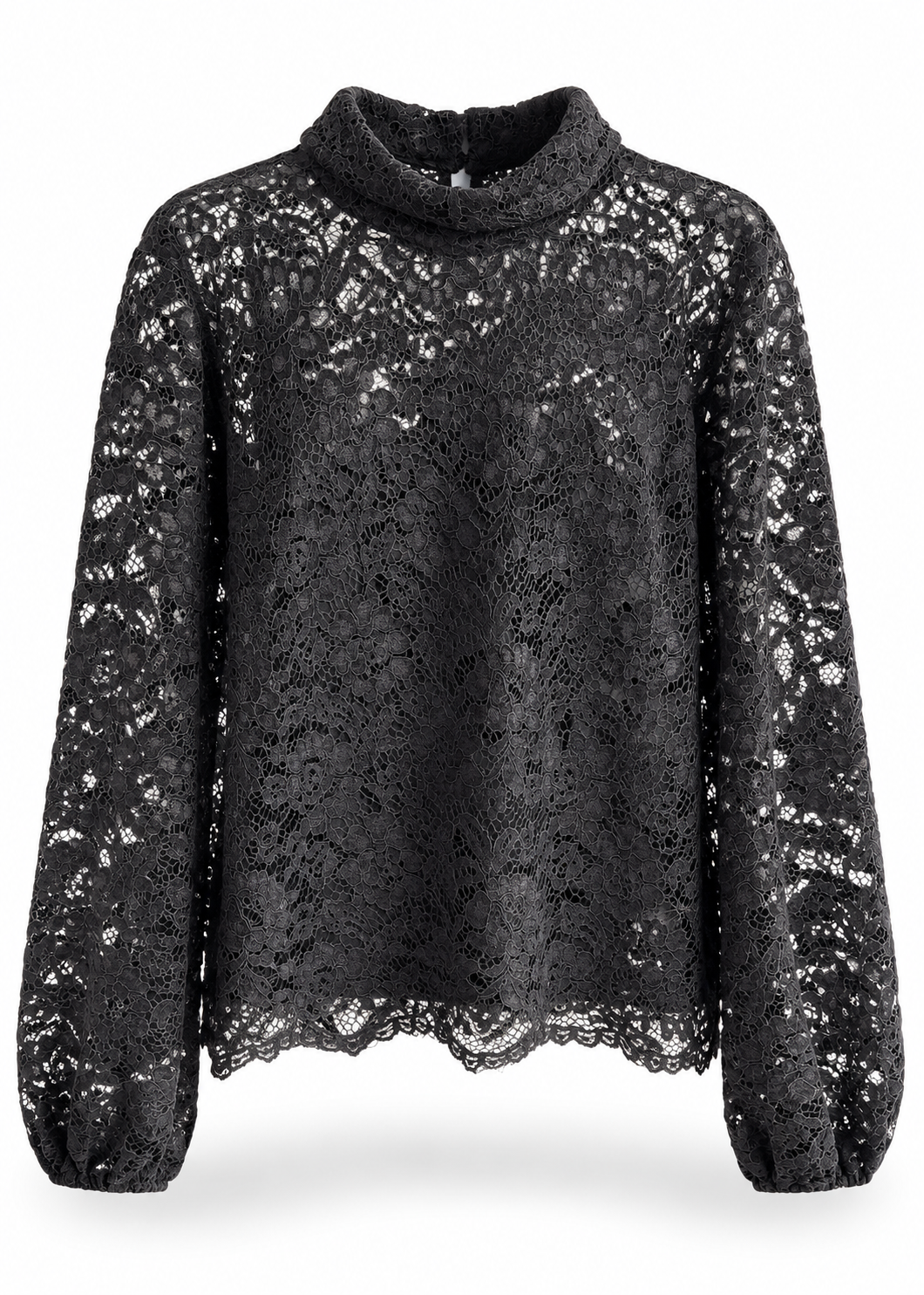 Bluse aus Spitze 'Schwarz'