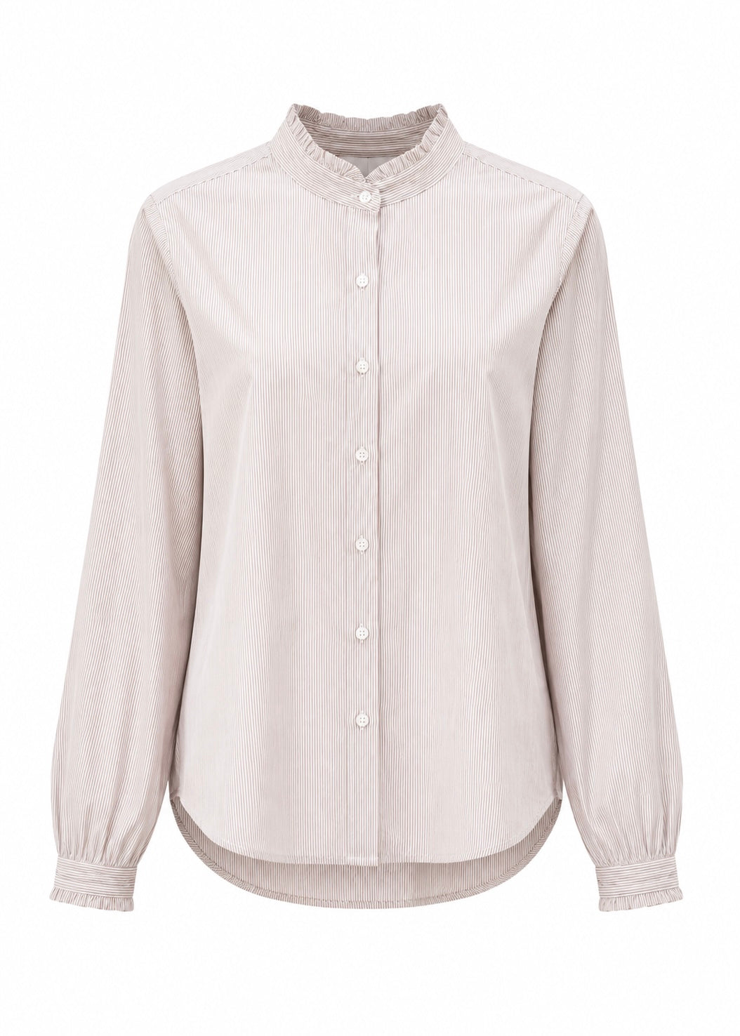 Bluse mit Stehkragen 'Stripes'