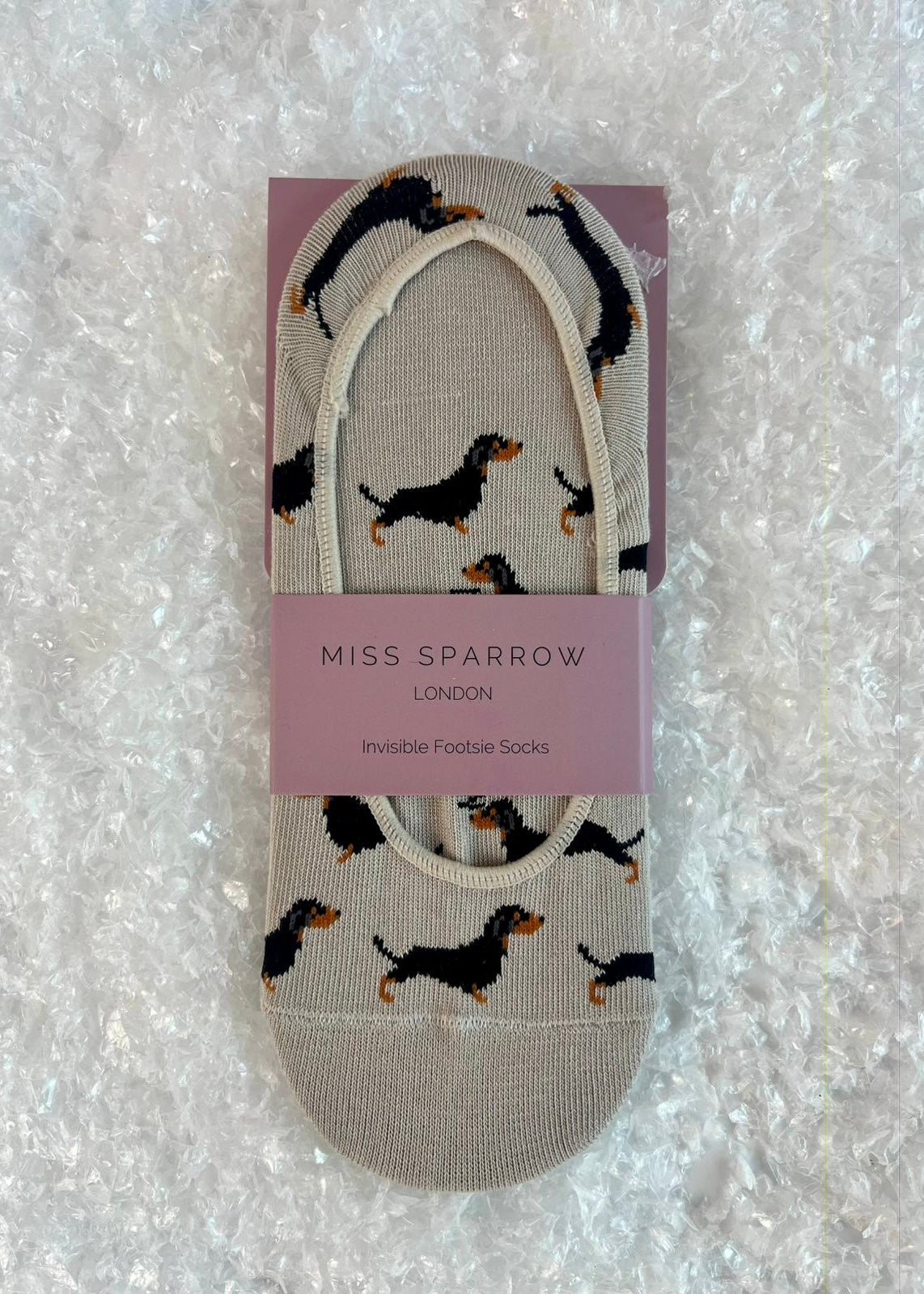 Füßlinge 'Dackel' Beige