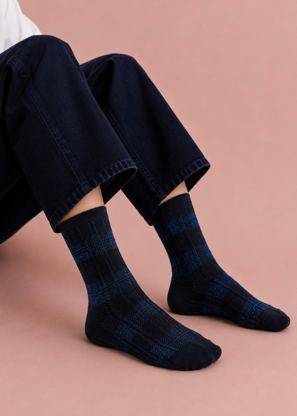 Socken mit Lurex 'Midnight-Navy'