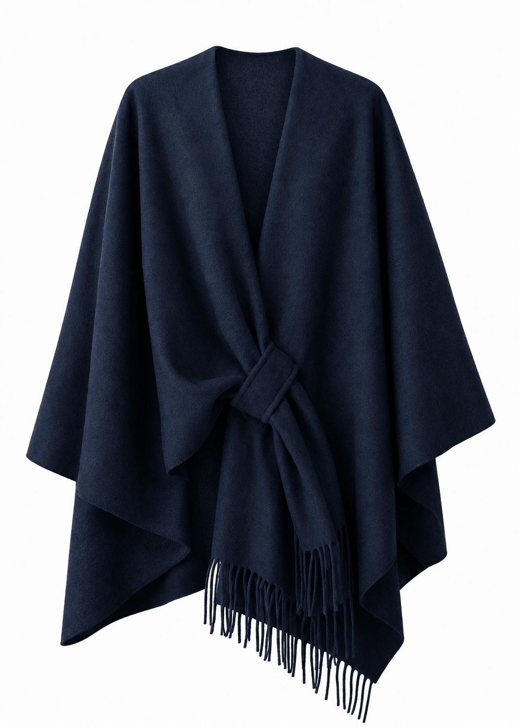Cape mit Fransen 'Navy'