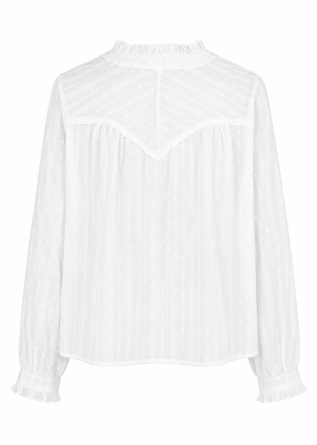 Bluse mit Volant 'Weiß'