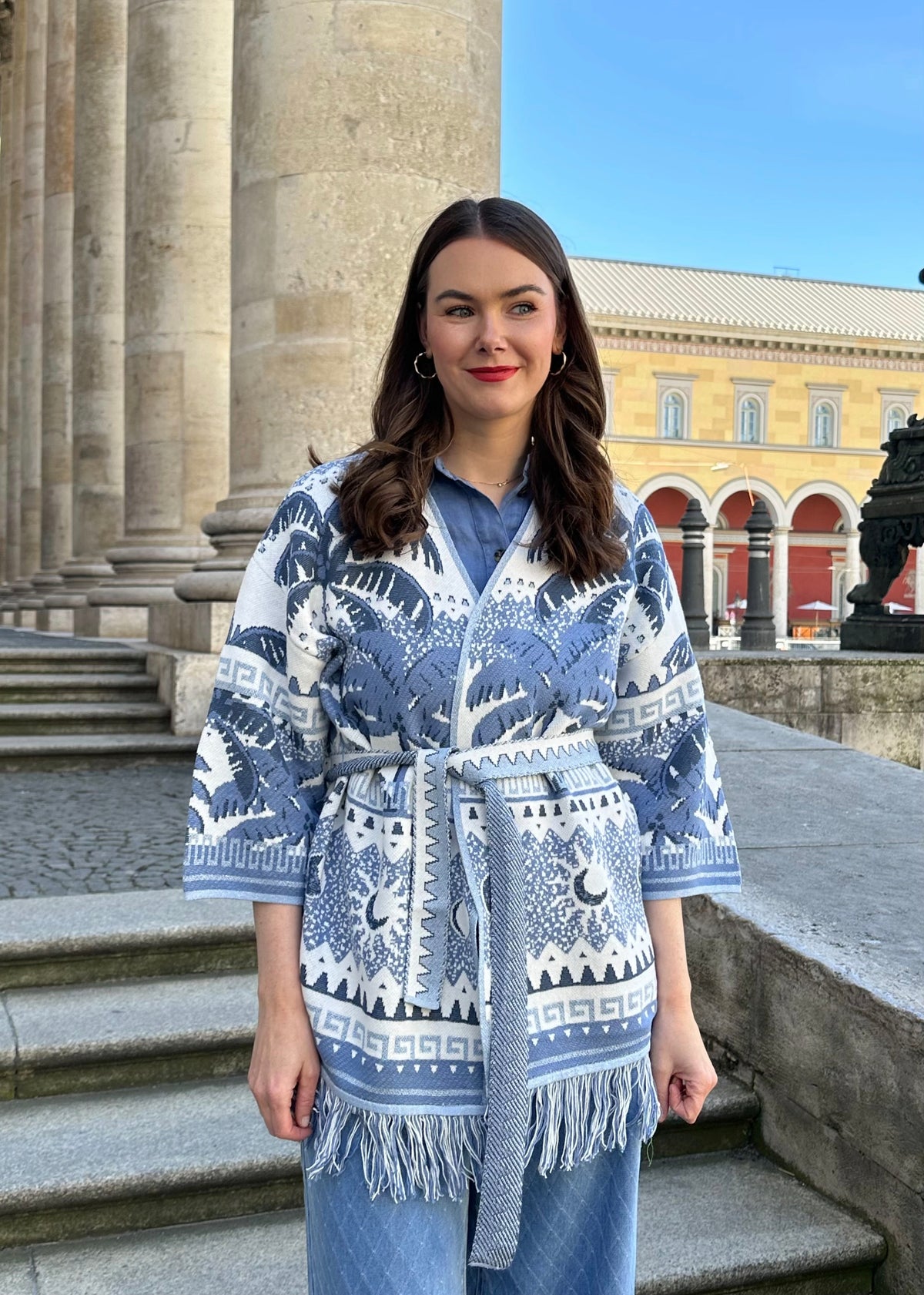 Strickjacke &#39;Palmen&#39;