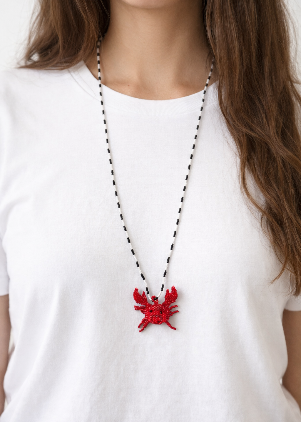 Kette 'Beads' mit Krebs-Anhänger