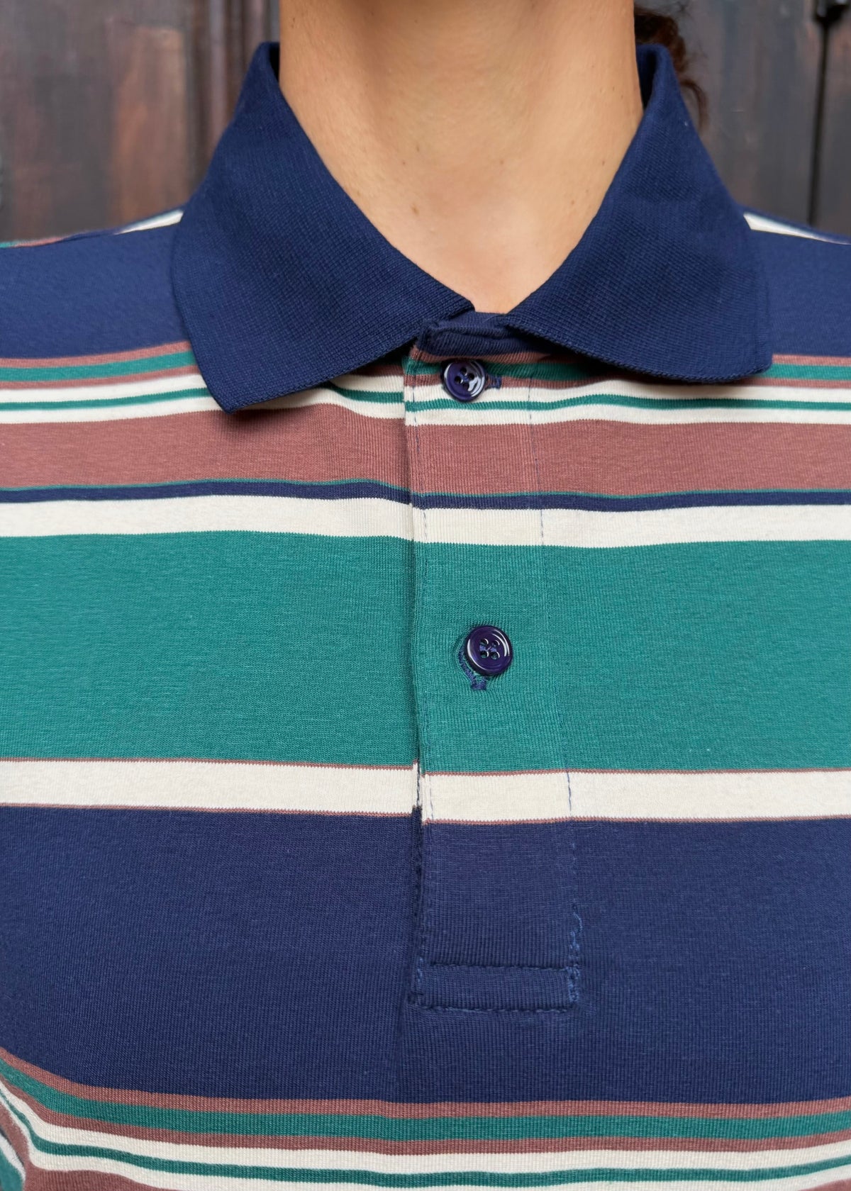 Poloshirt &#39;Navy-Grün&#39;