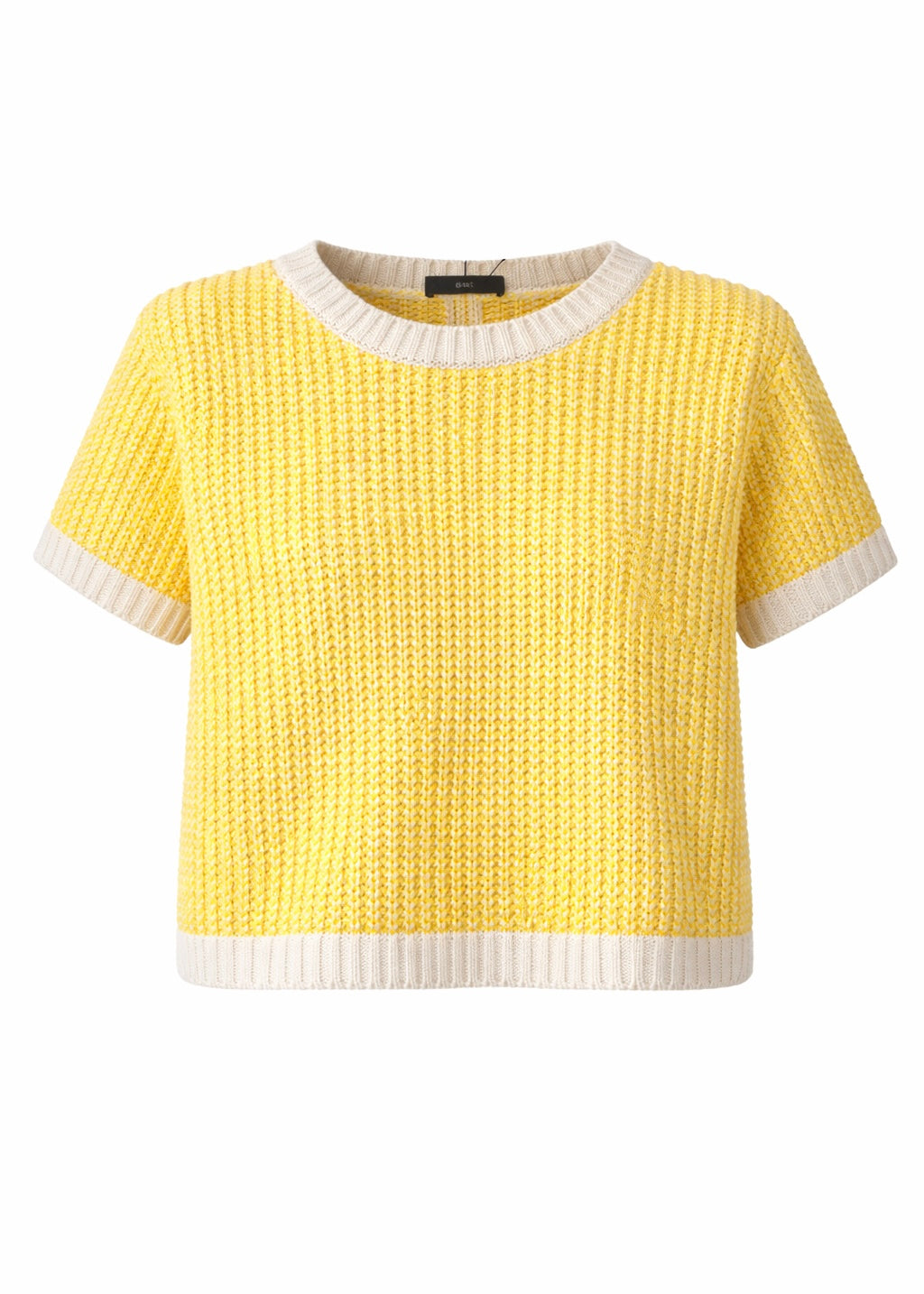 Kurzarm Strickpullover 'Gelb'