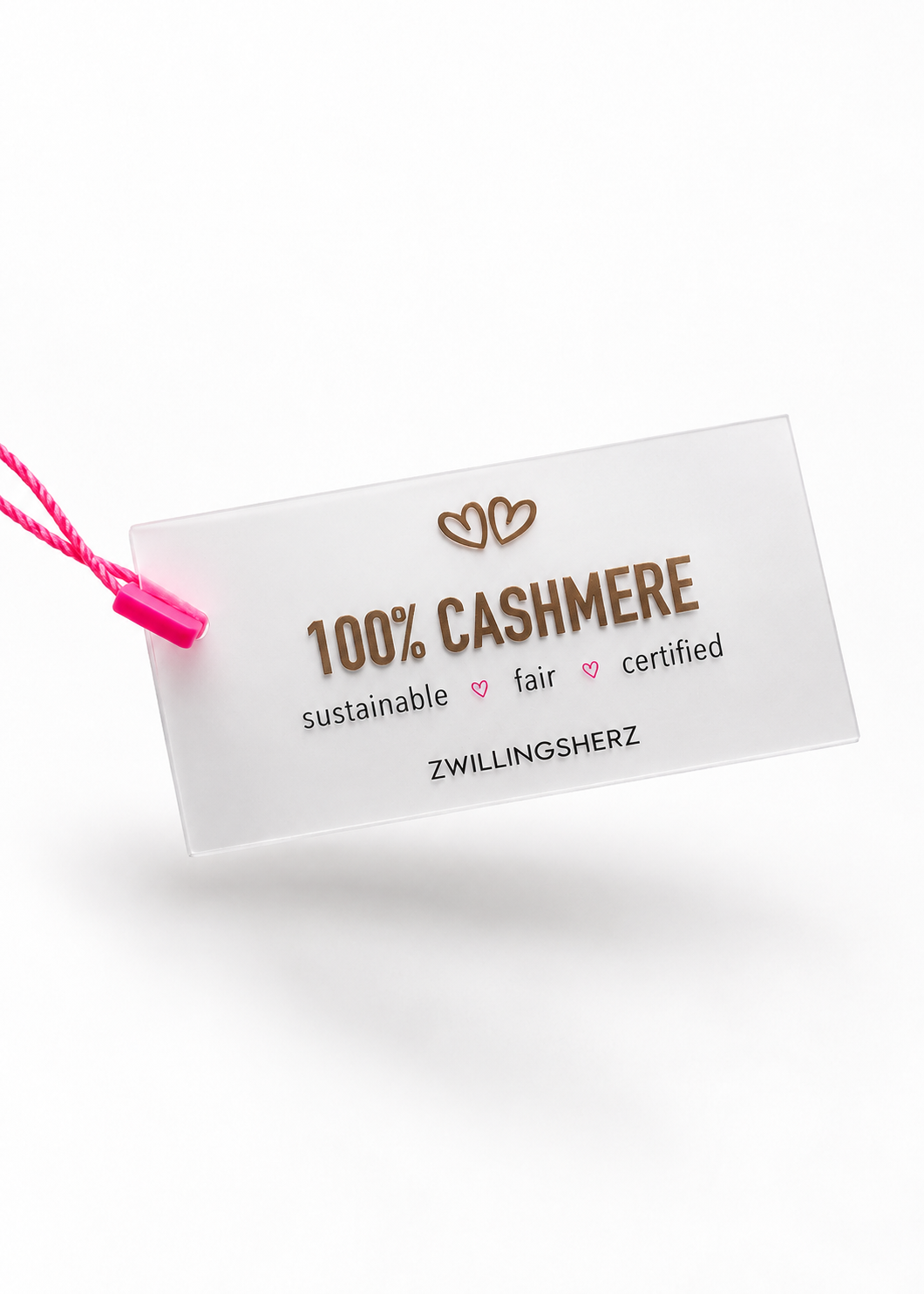 Cashmere-Mütze 'Herz' Beige