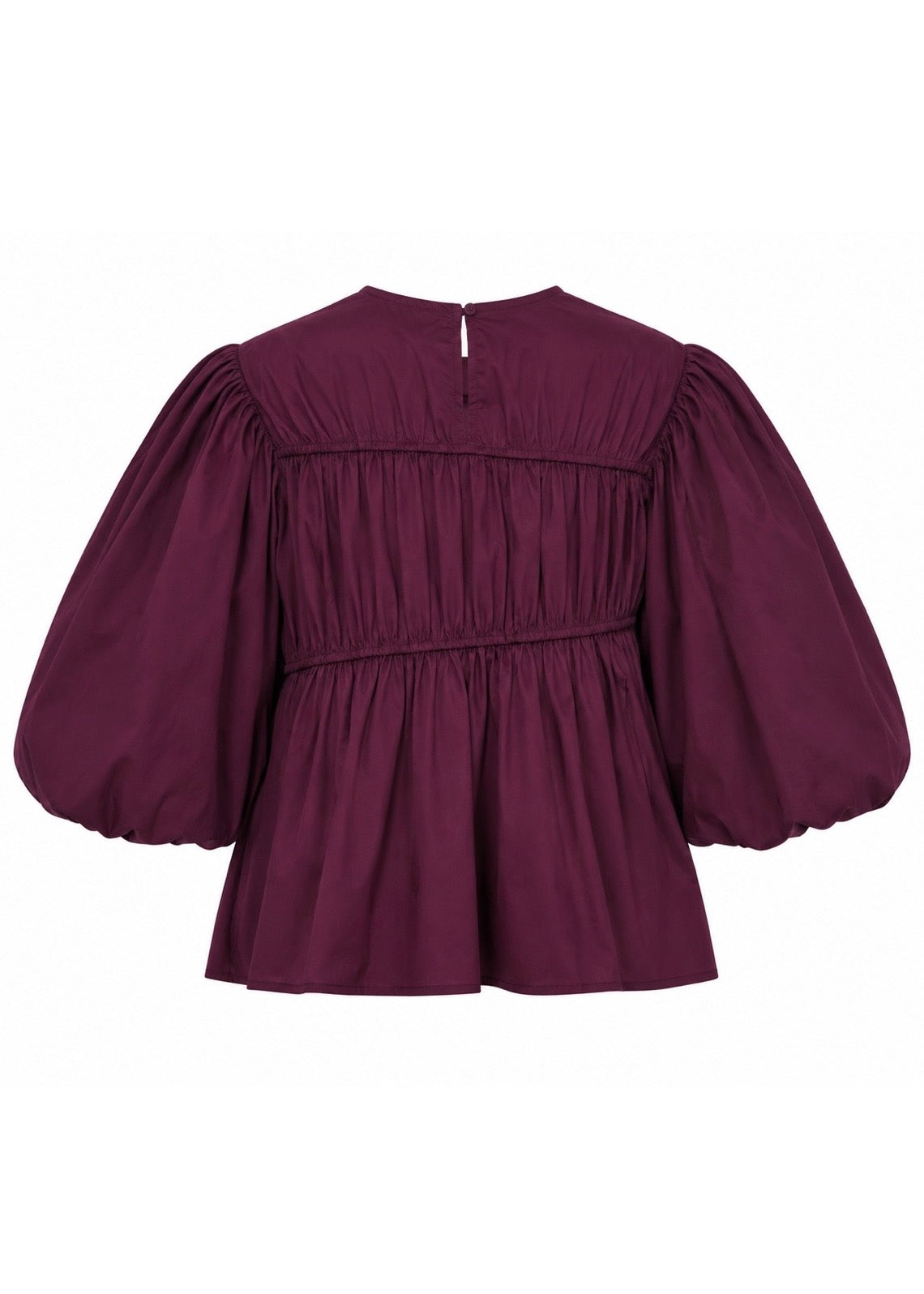 Bluse mit Ballonärmeln 'Burgunder'