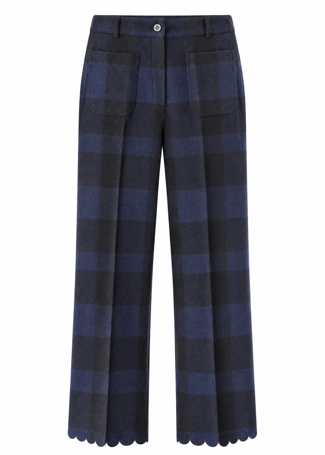 7/8 Hose mit Muschelsaum 'Vichy Karo'