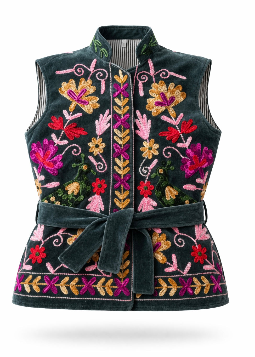 Bohoweste aus Samt 'Petrol'