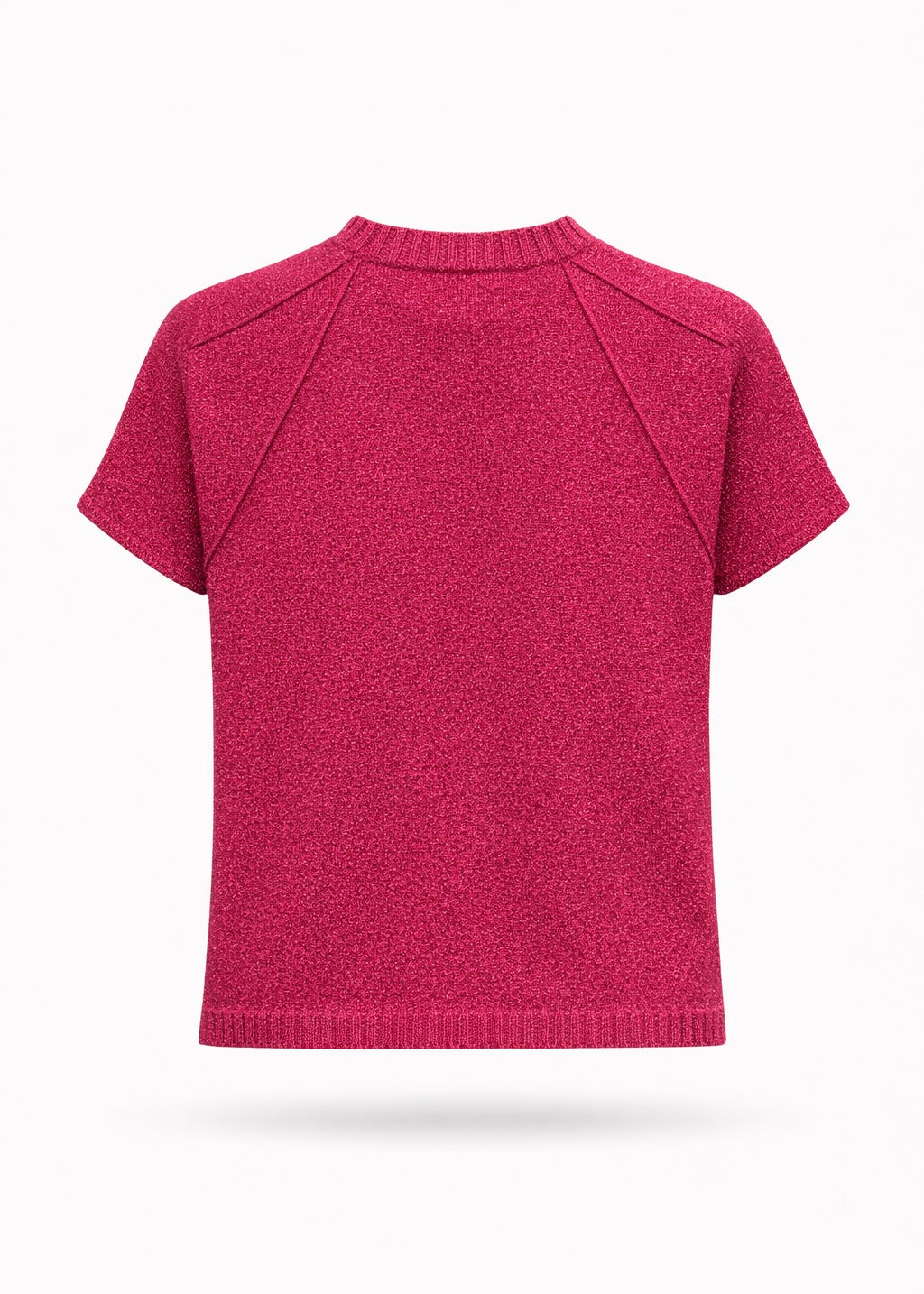 Strick-Top mit Lurex 'Fuchsia'