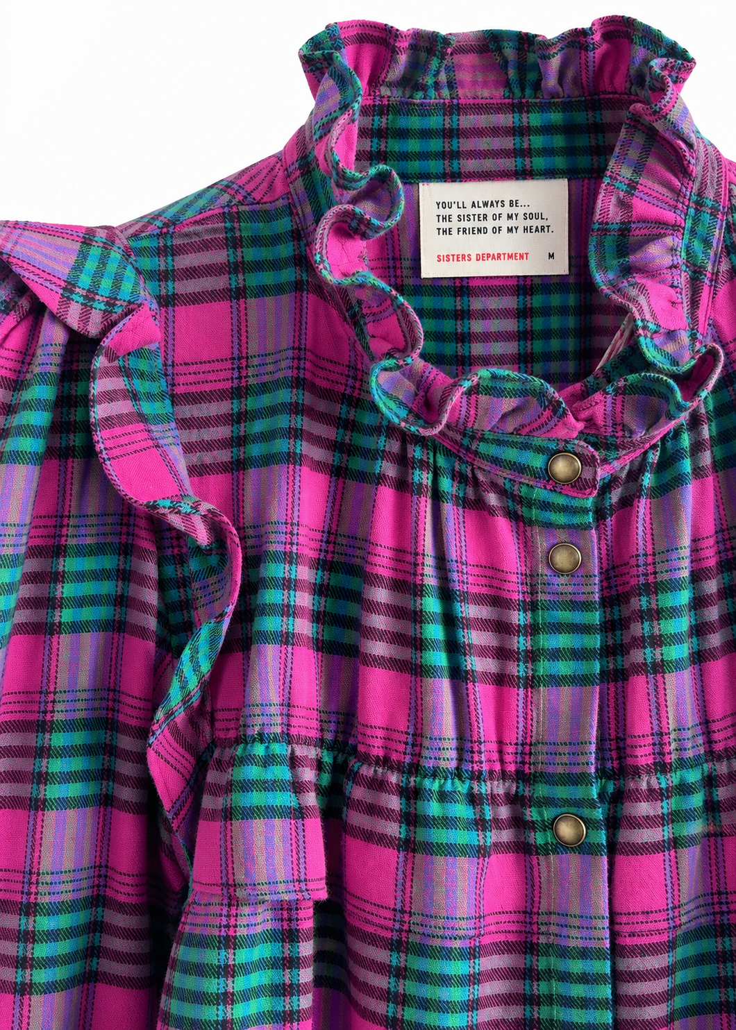 Bluse mit Volant 'Check'