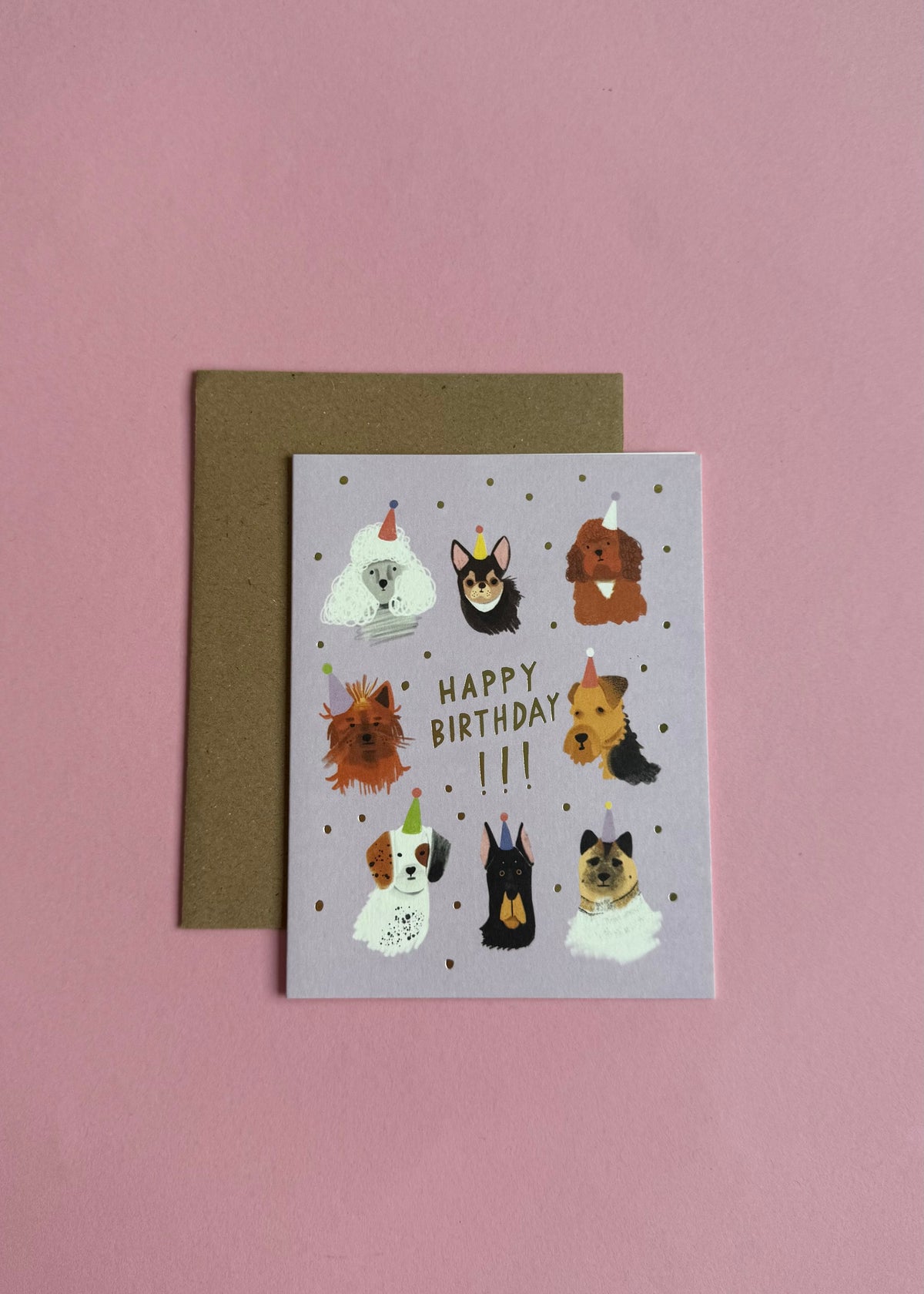 Karte &#39;Happy Birthday&#39; Dogs