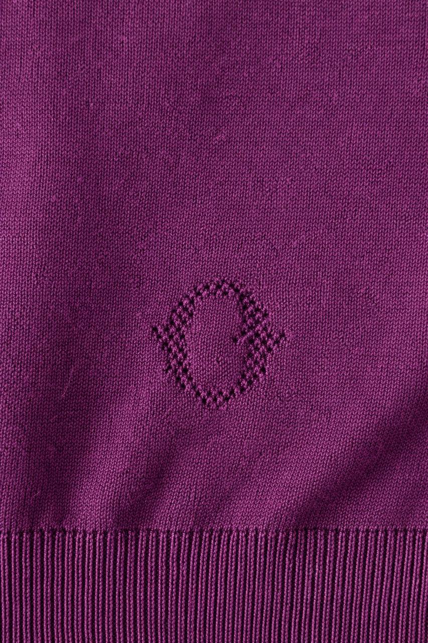 Strick-Poloshirt mit Perlen 'Bordeaux'