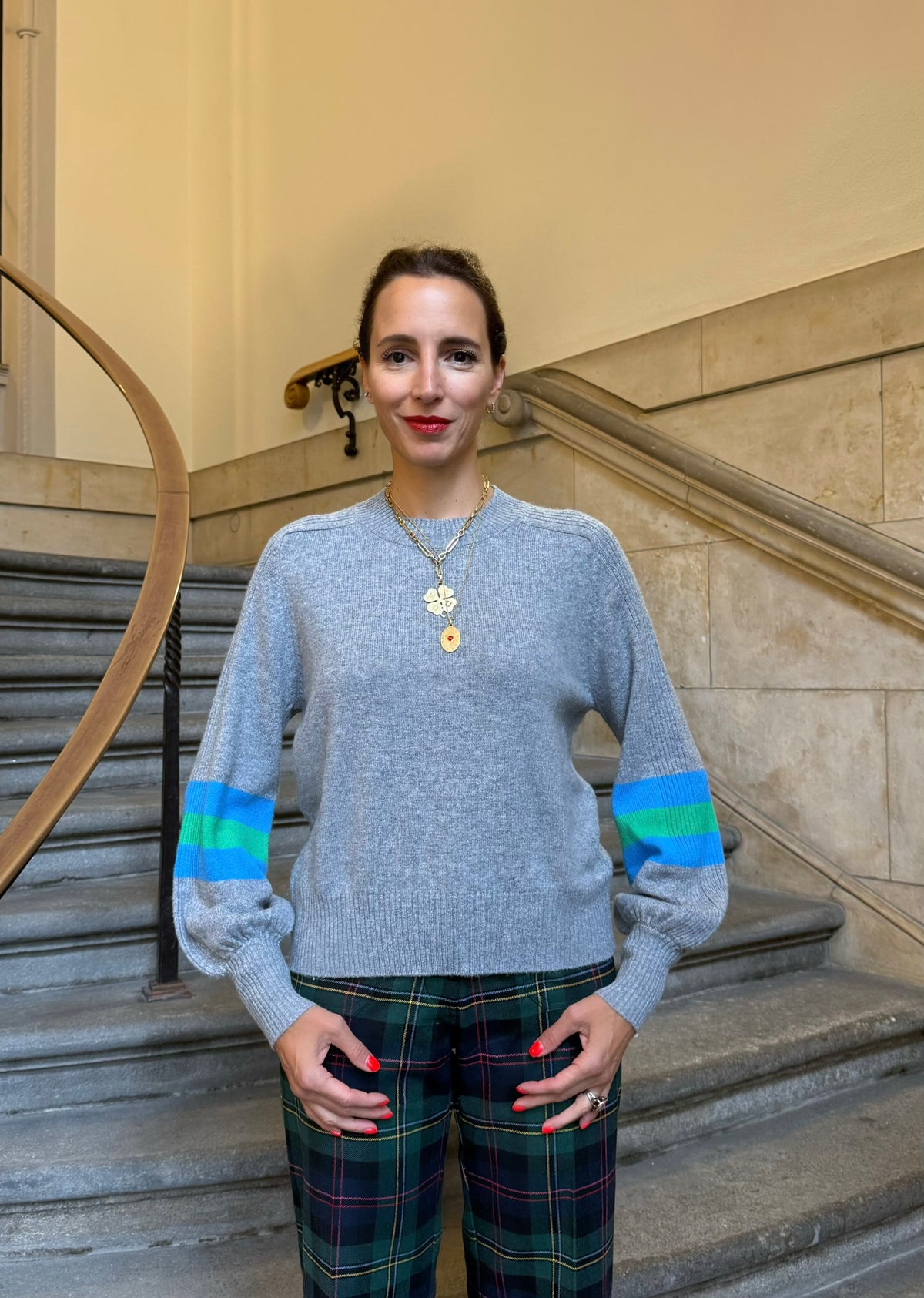 Pullover mit Ballonärmel &#39;Grau&#39;