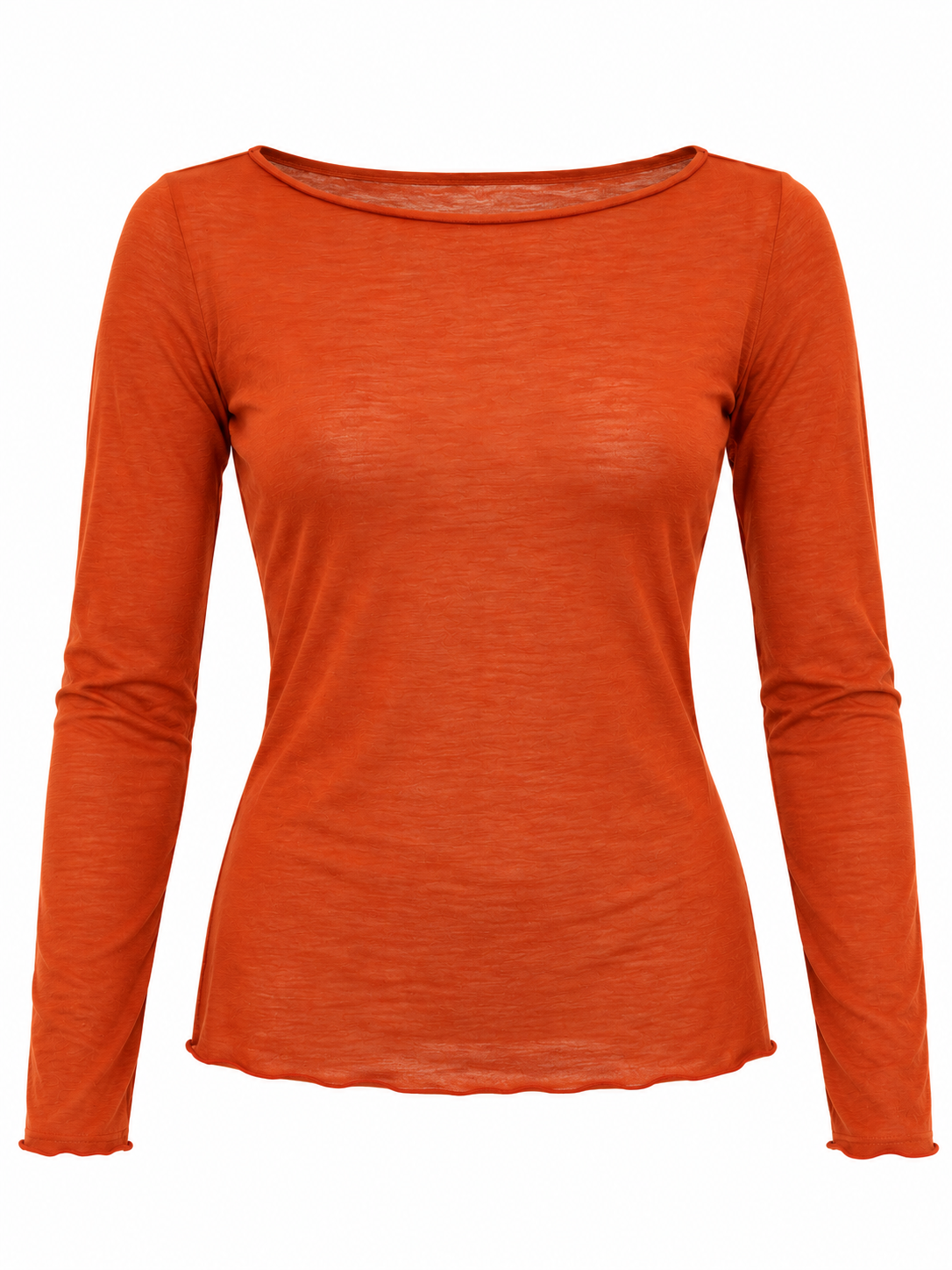 Longsleeve Kaschmir Blend 'Rost'