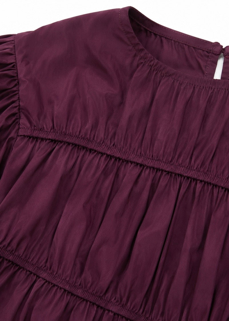 Bluse mit Ballonärmeln 'Burgunder'