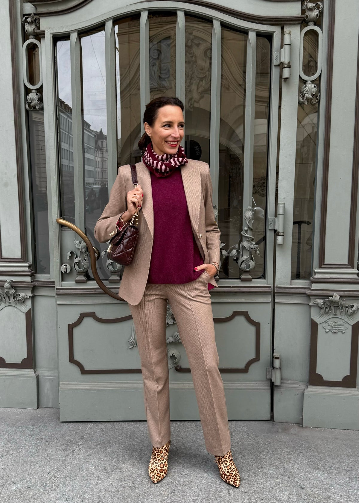 7/8 Flanell-Hose mit Bundfalte