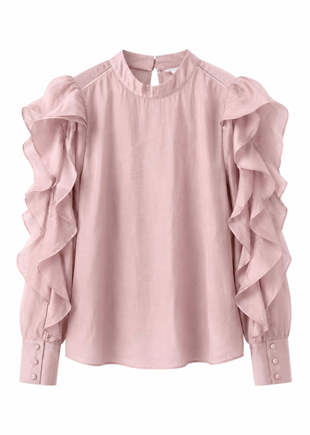 Bluse mit Volant 'Rosenholz'