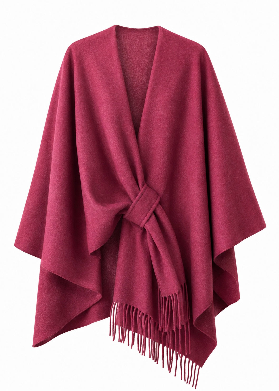 Cape mit Fransen 'Bordeaux'
