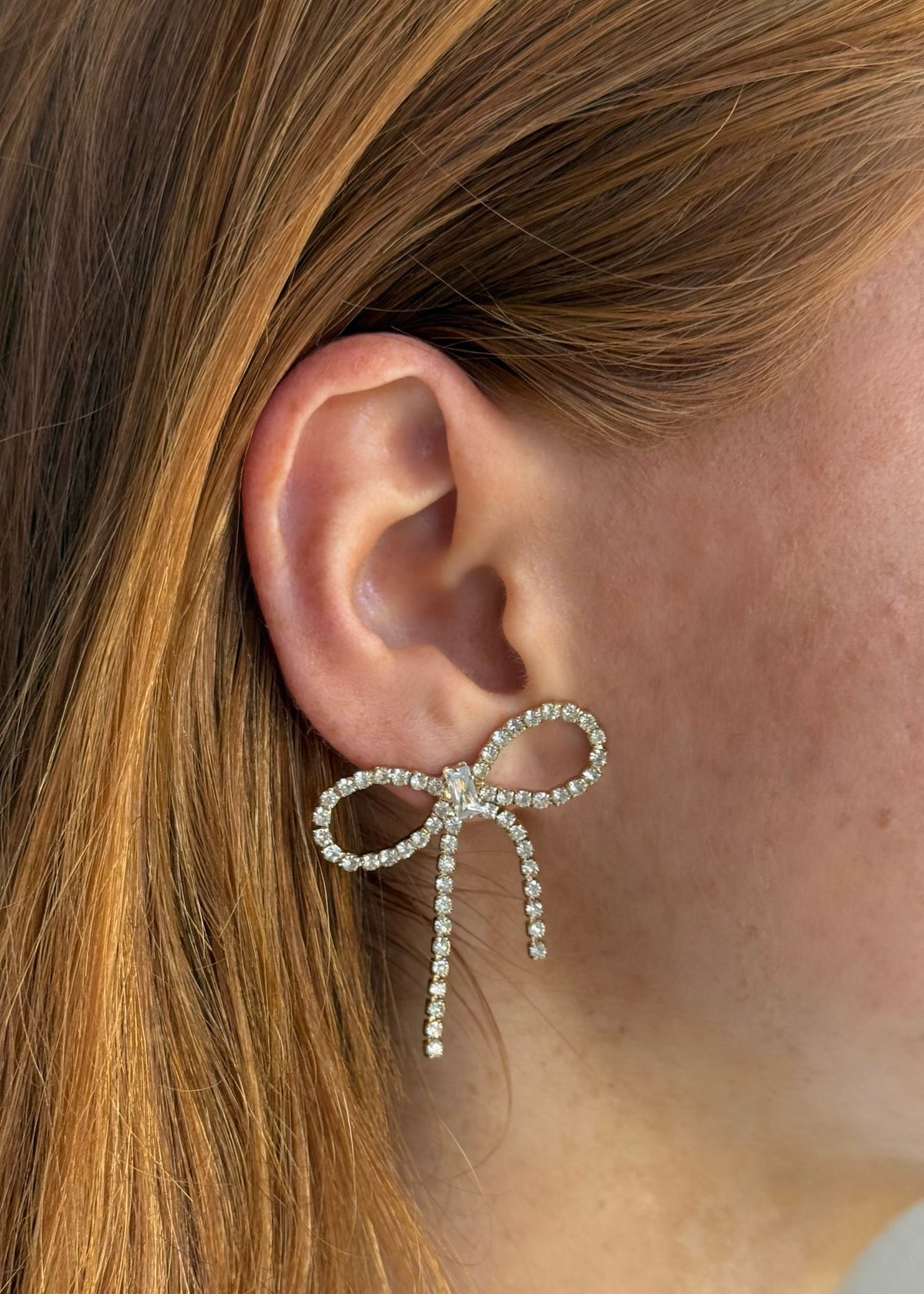 XL Ohrstecker &#39;Schleife&#39; gold