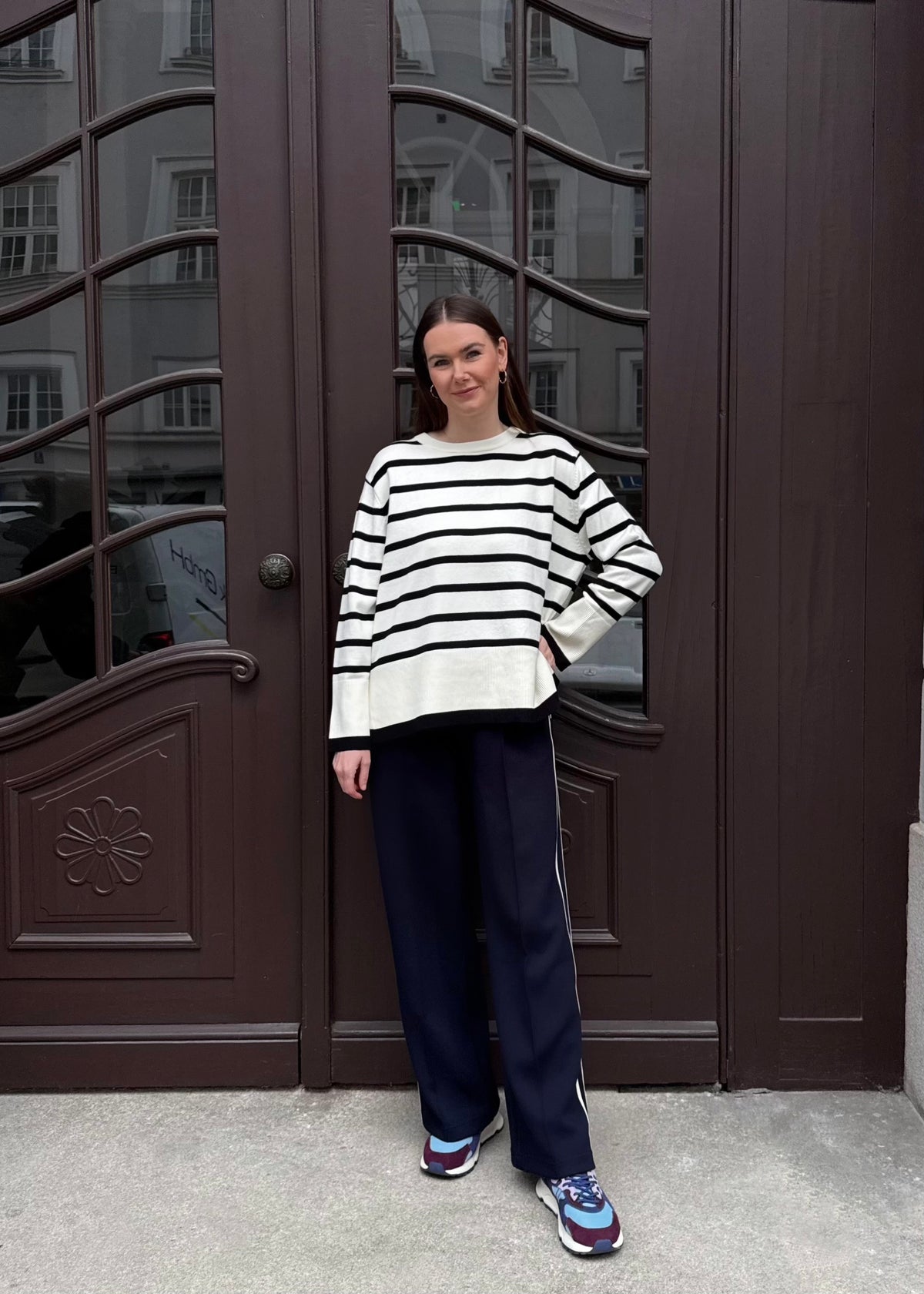 Ringelpullover &#39;Offwhite-Schwarz&#39;
