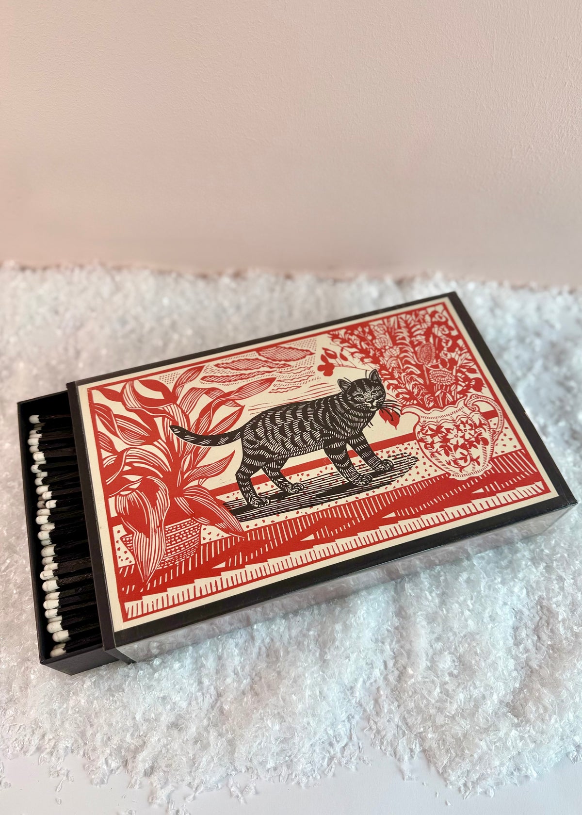 Extra große Streichhölzer Katze