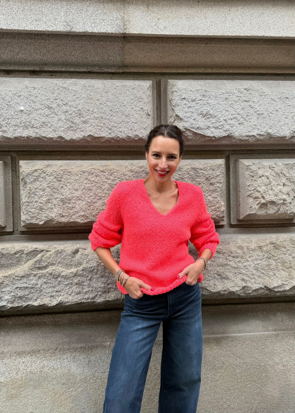 Strickpullover &#39;Neonpink&#39;