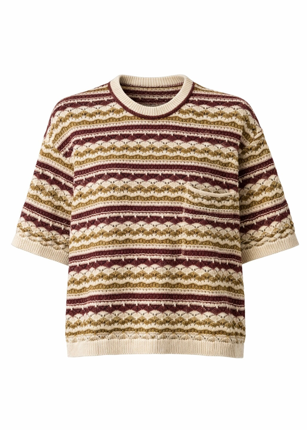 Kurzarm Pullover mit Lurex