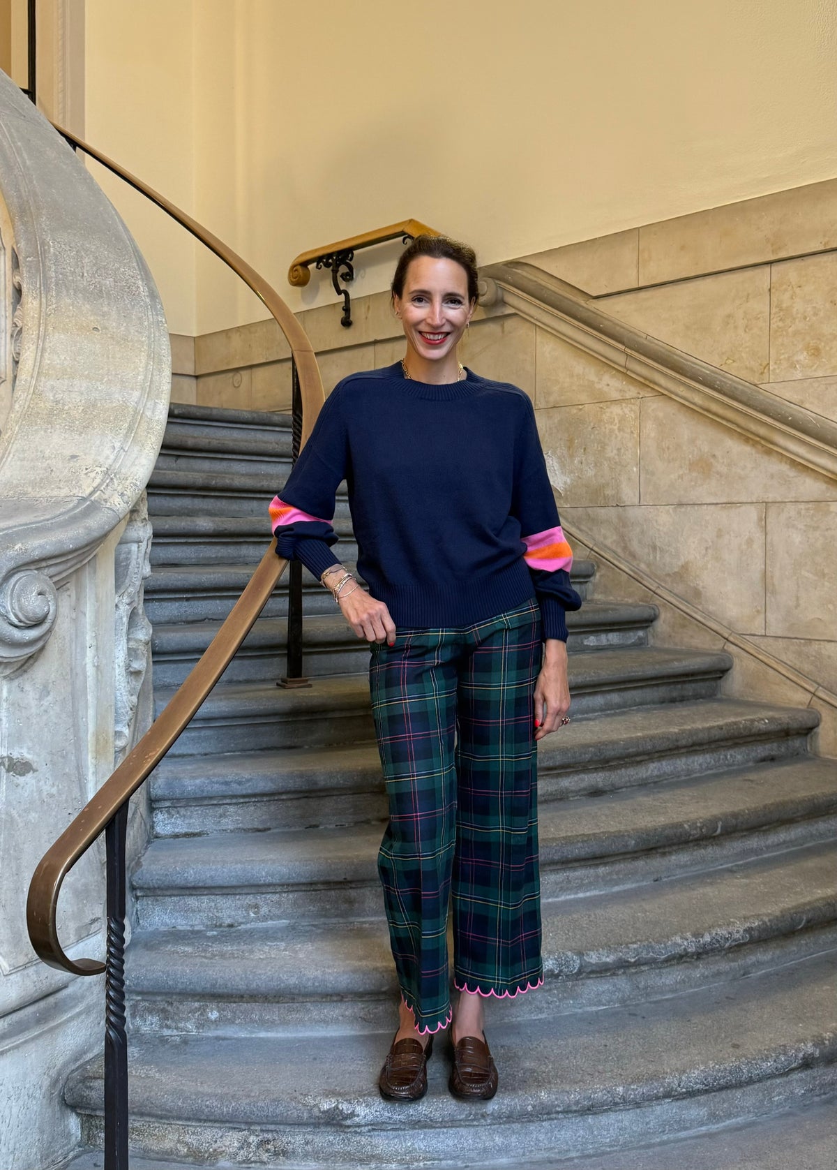 Pullover mit Ballonärmel &#39;Navy&#39;