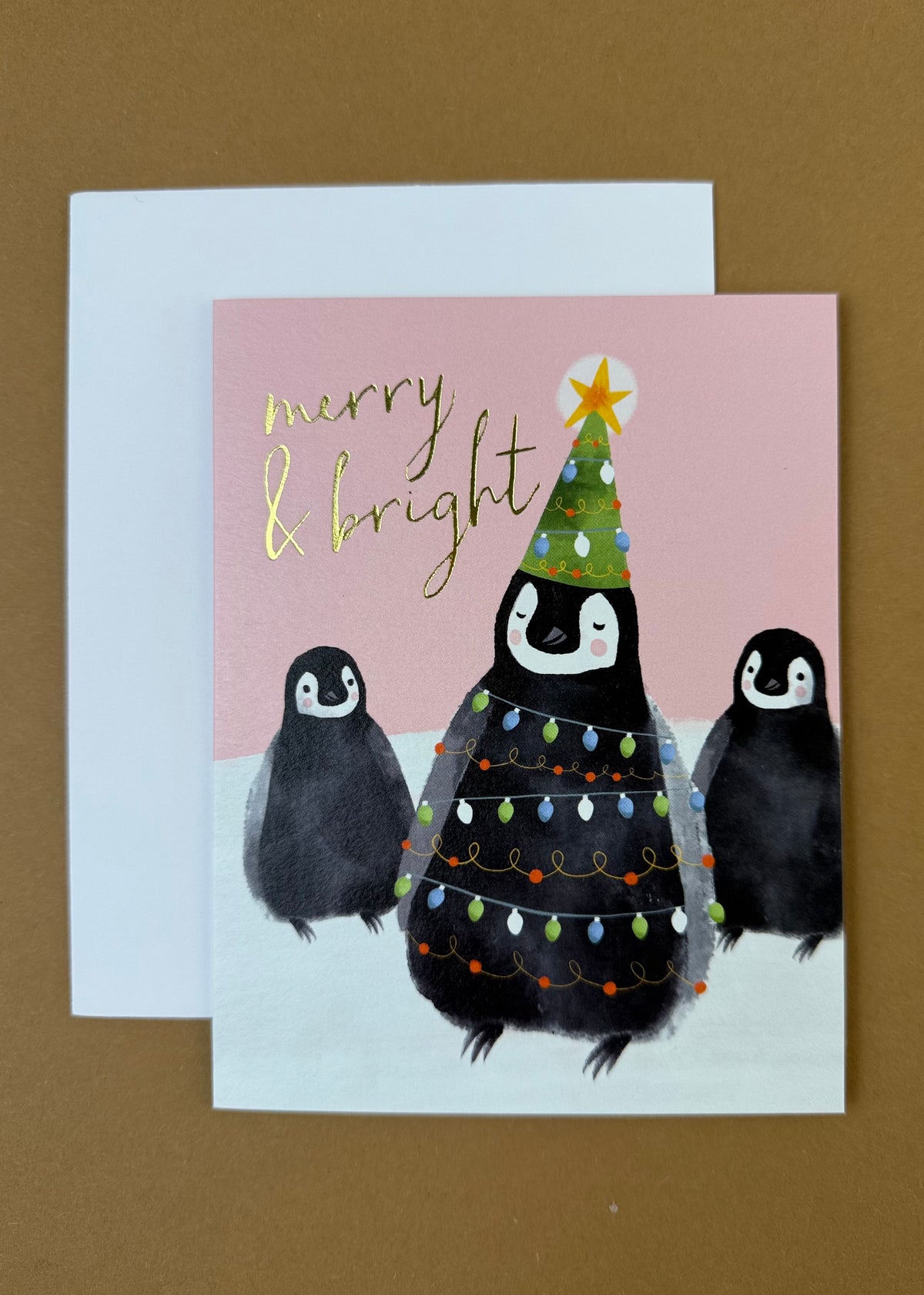 Karte 'Merry Christmas' Pinguin