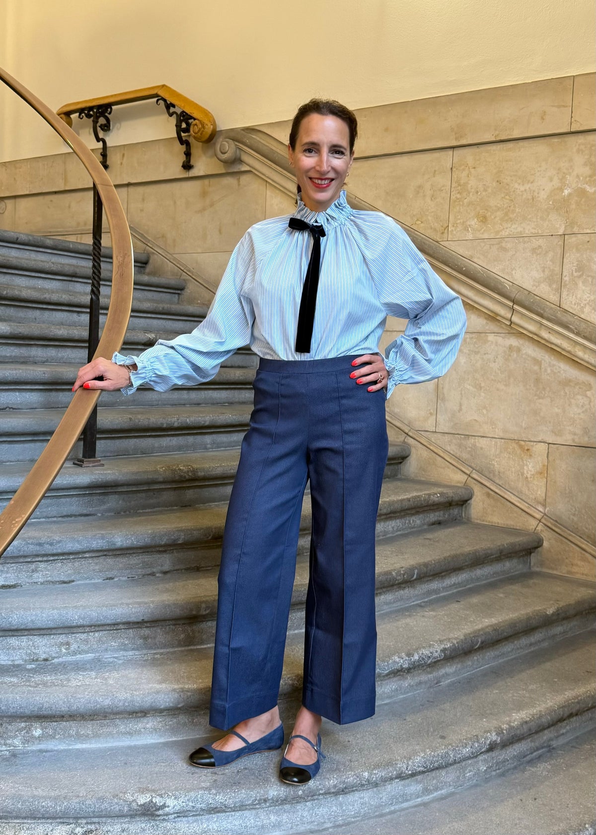 7/8 Jeans mit Bundfalte