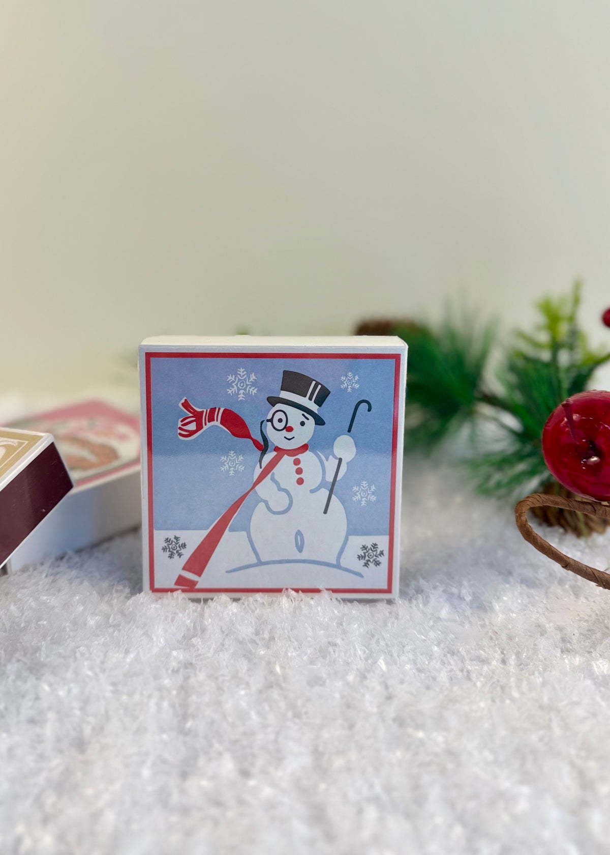 Streichhölzer Schneemann