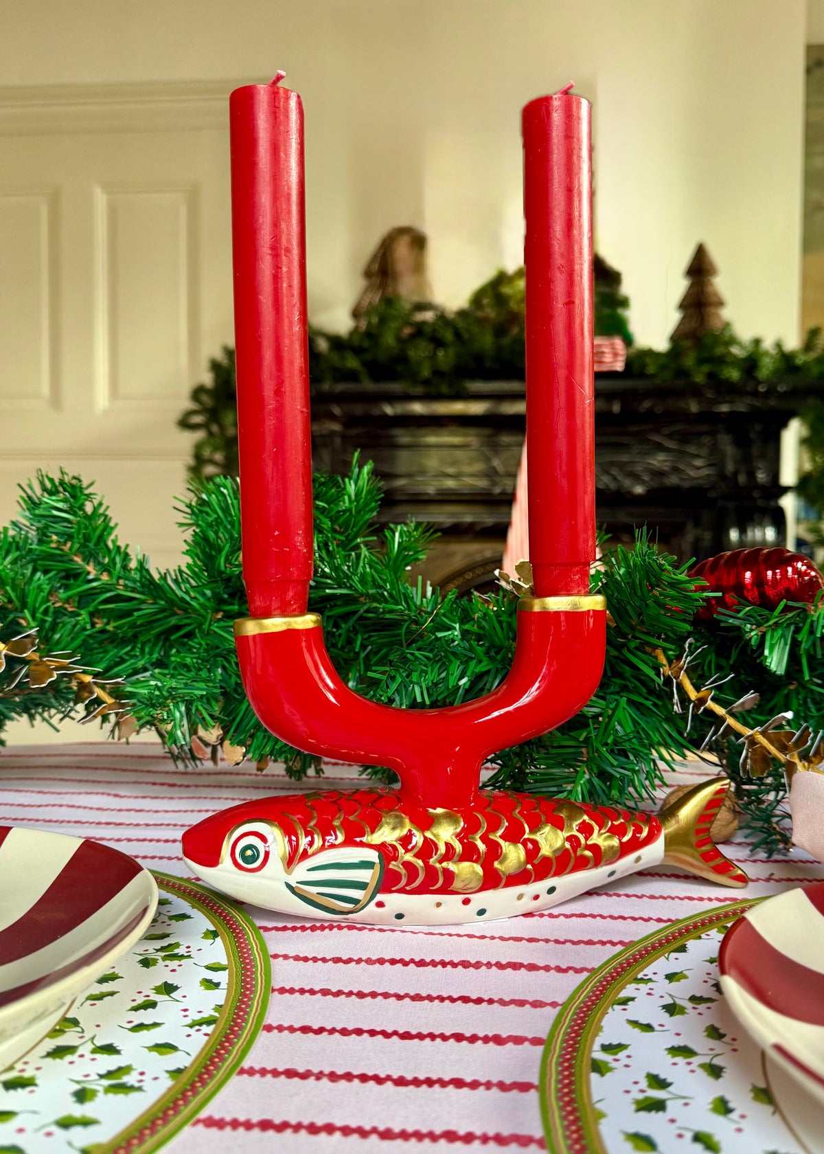 Kerzenständer Koi