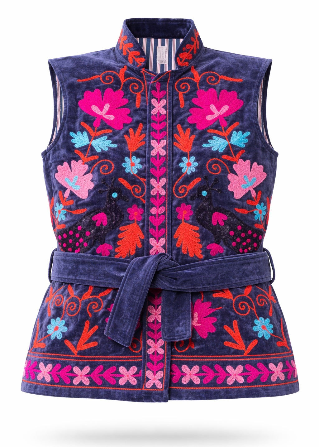 Bohoweste aus Samt 'Navy'