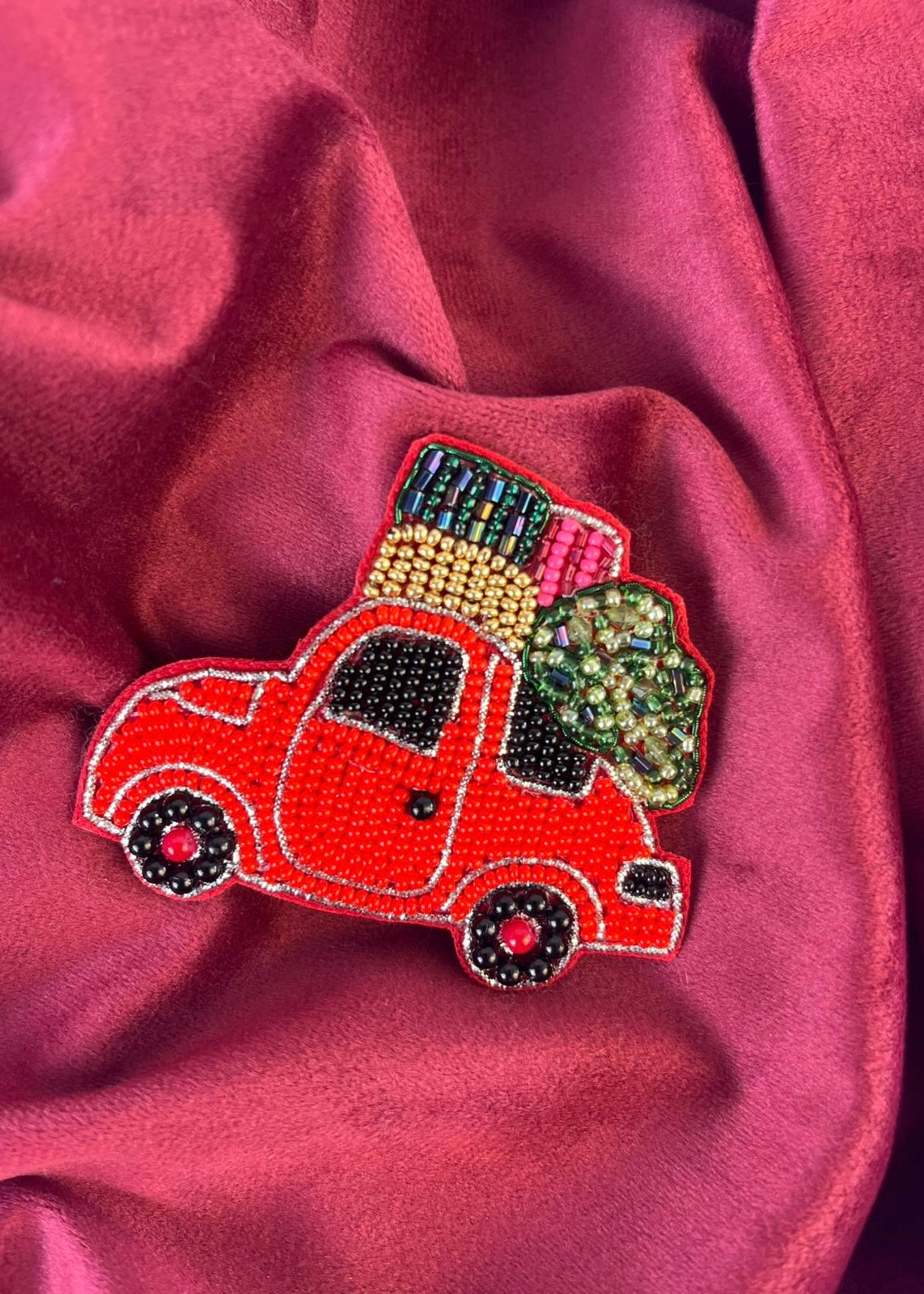 Brosche 'X-Mas Auto'