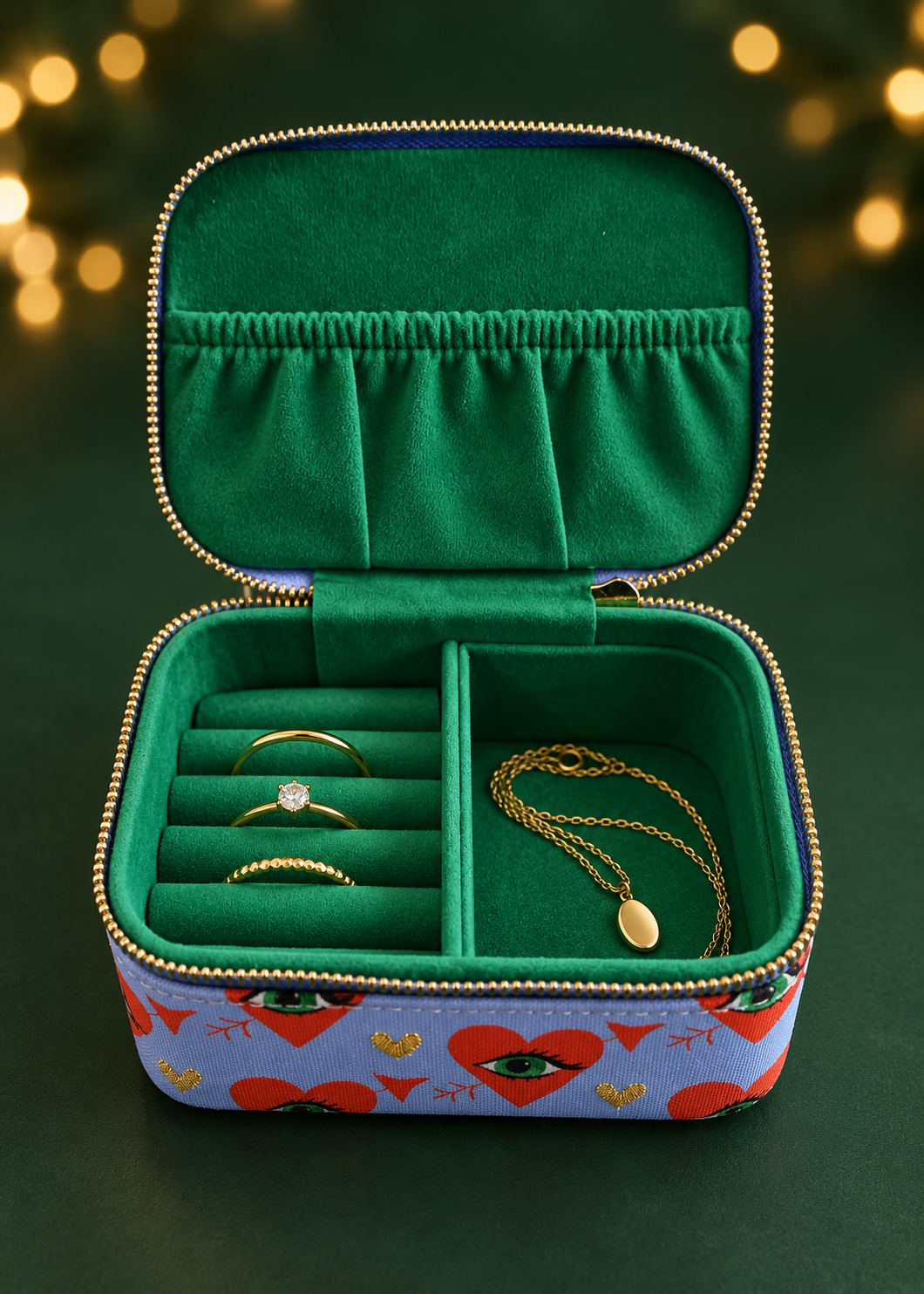 Schmuckbox mit Stickerei 'Eye'