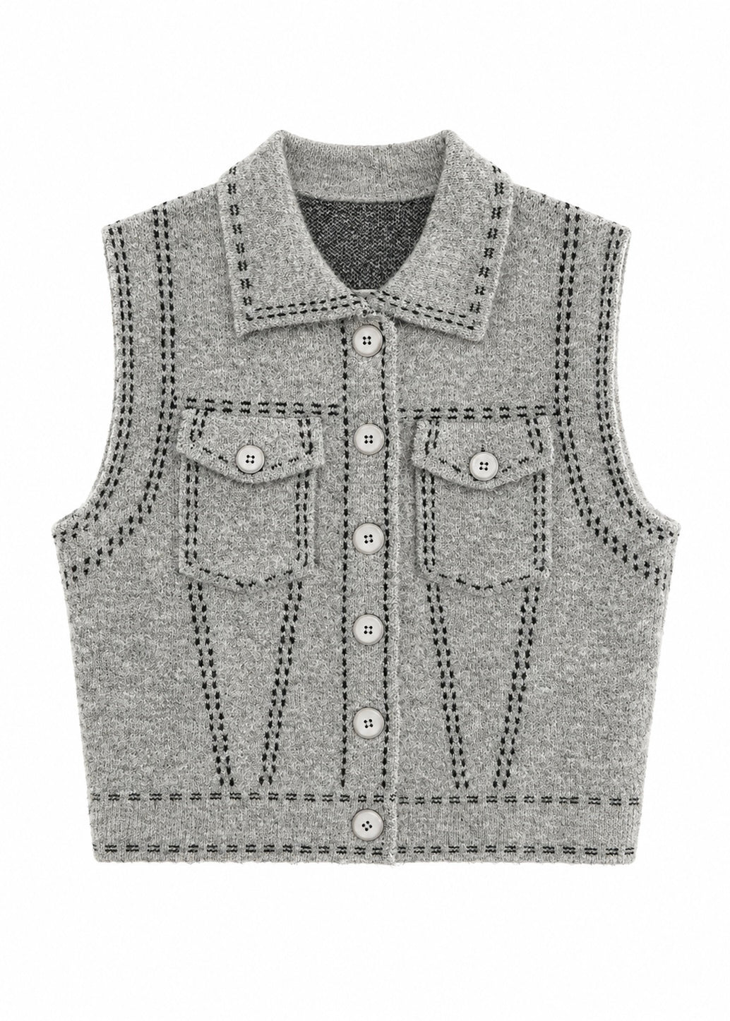 Strickweste 'Grau'