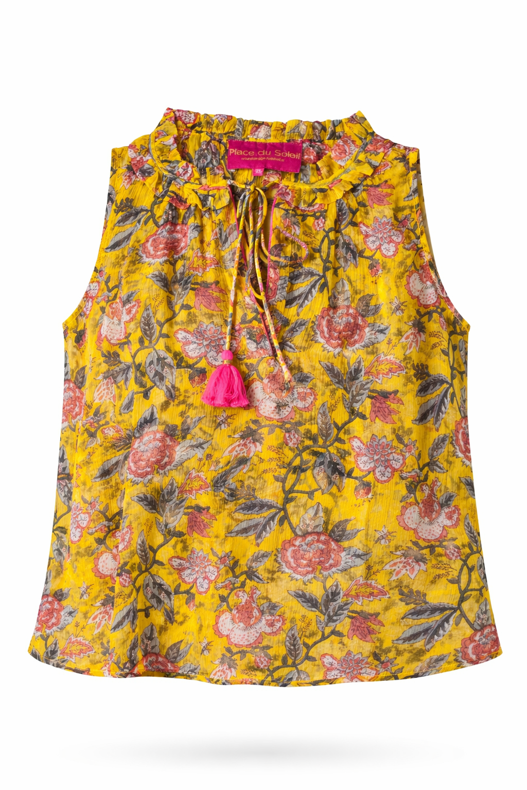 Bluse ohne Arm 'Gelb'