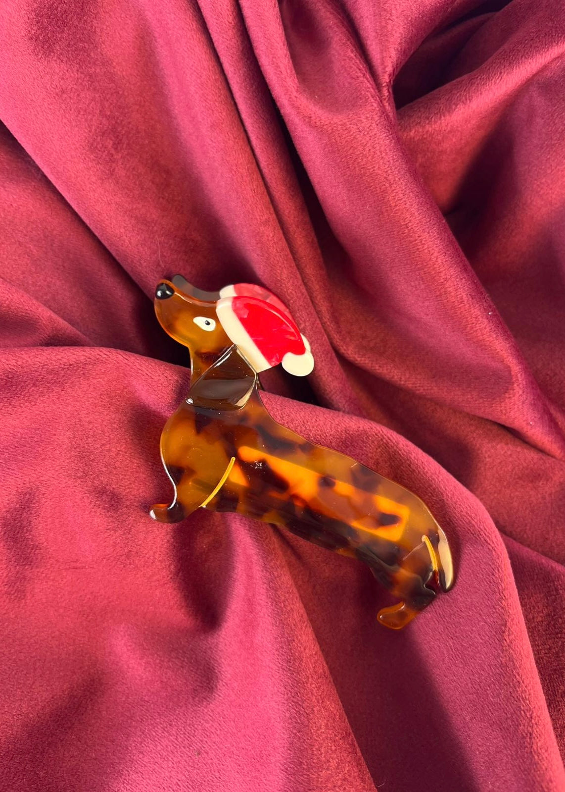 Haarklammer 'X-Mas Dackel'