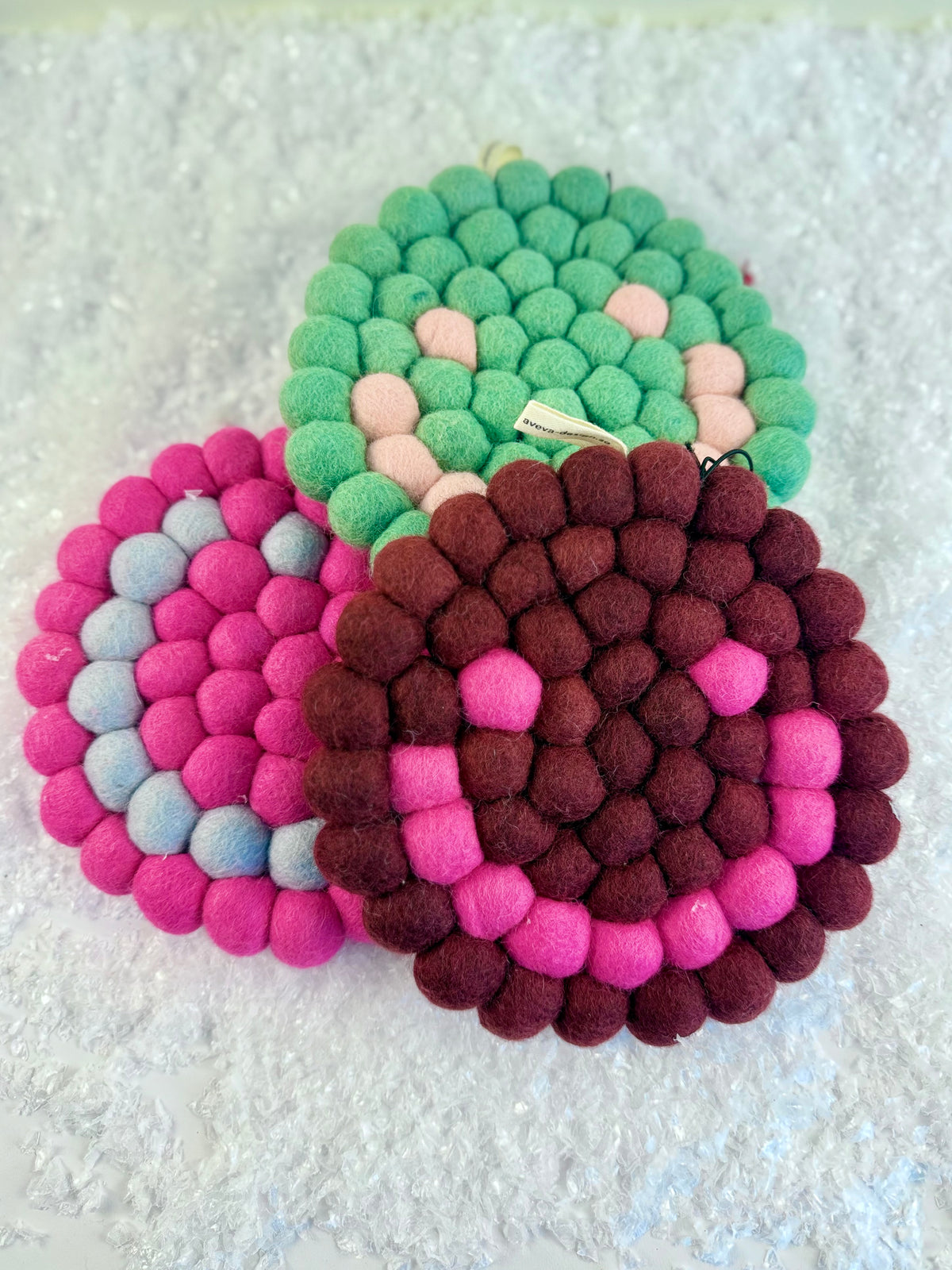 Topfuntersetzer 'Smiley' Blau