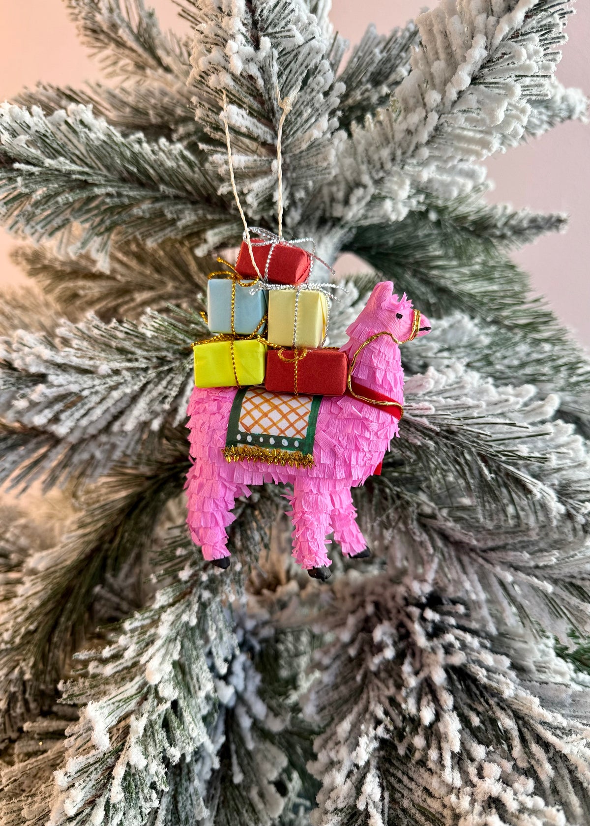 Christbaumanhänger 'Lama Pink'